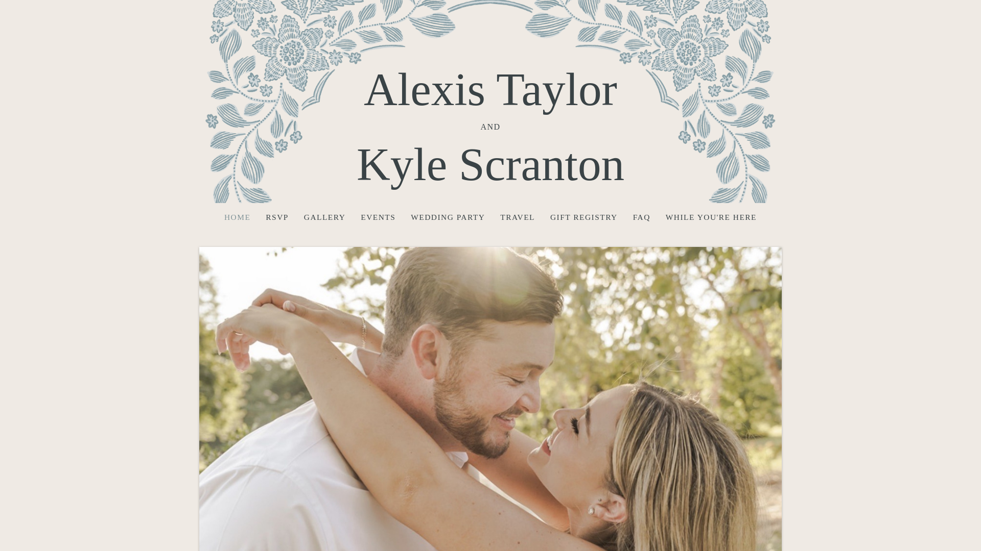website screenshot of https://kyleandalexis2026.com/