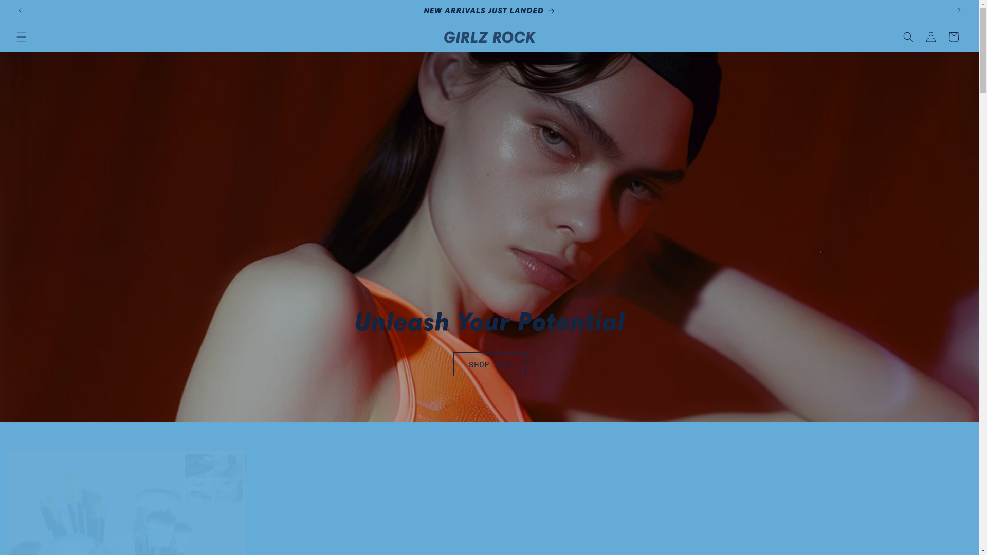 website screenshot of https://girlzrock.store/