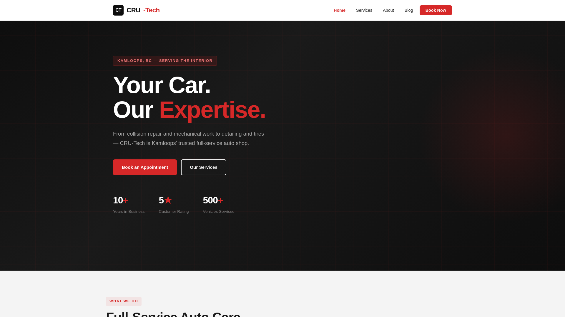 website screenshot of https://crutech.ca