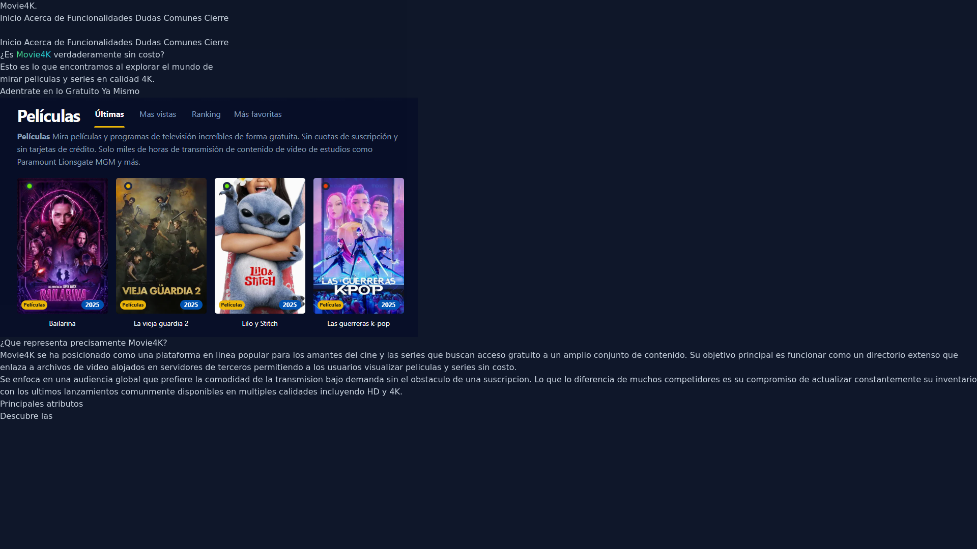 website screenshot of https://movie4k-9ti1.pages.dev/