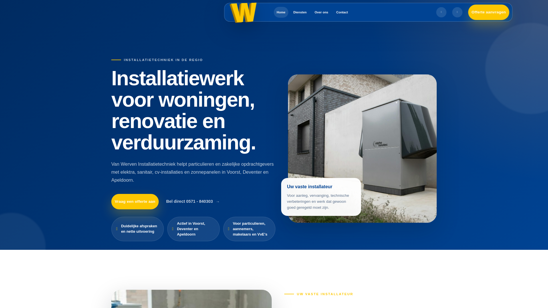 website screenshot of https://vanwerven.pages.dev/