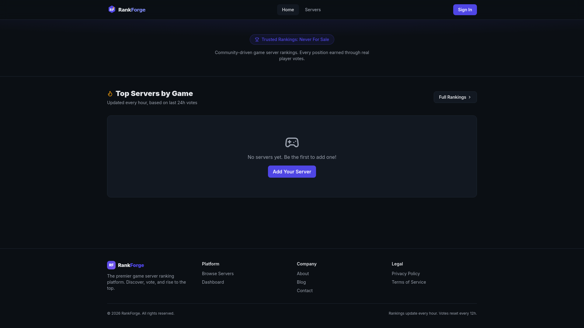 website screenshot of https://rank-forge.pages.dev/