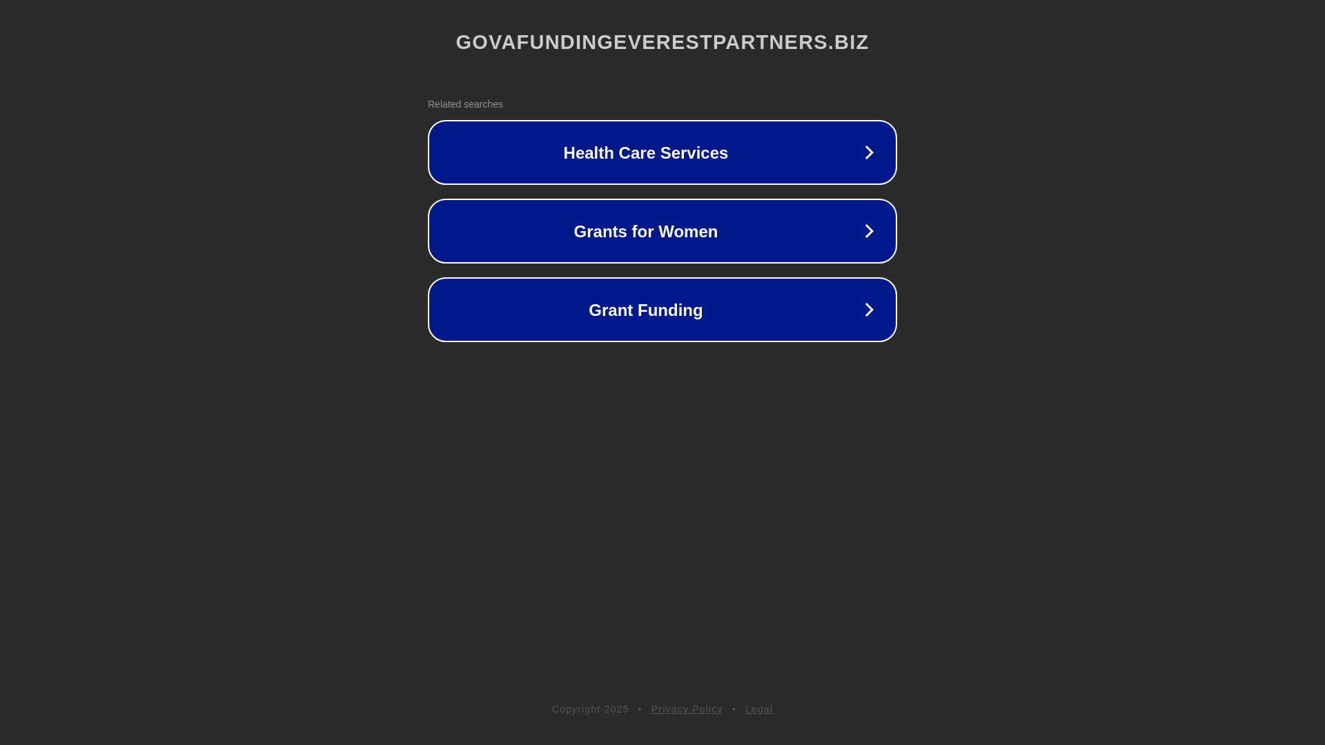 website screenshot of https://govafundingeverestpartners.biz/