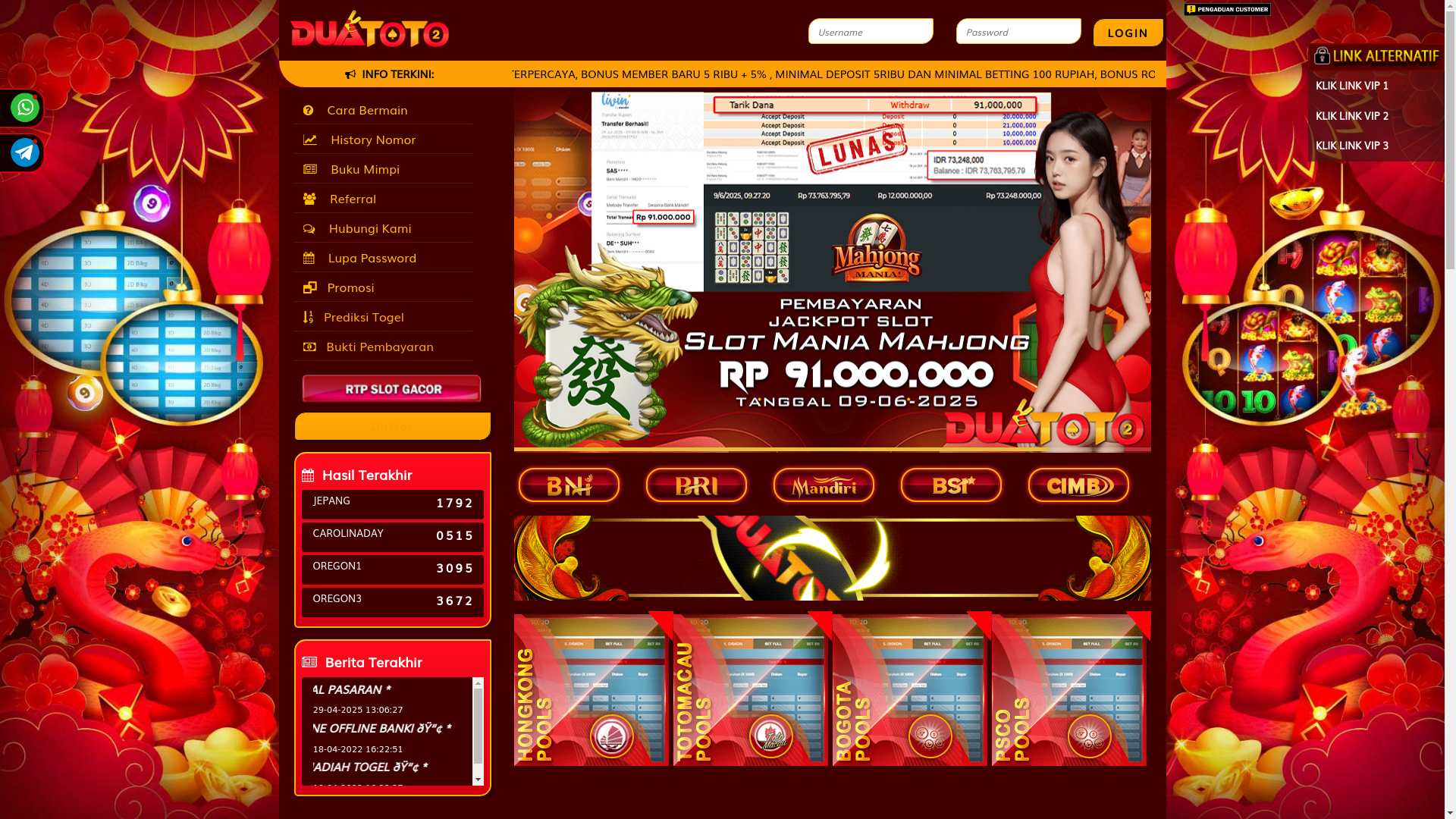 website screenshot of https://duamenang.com/