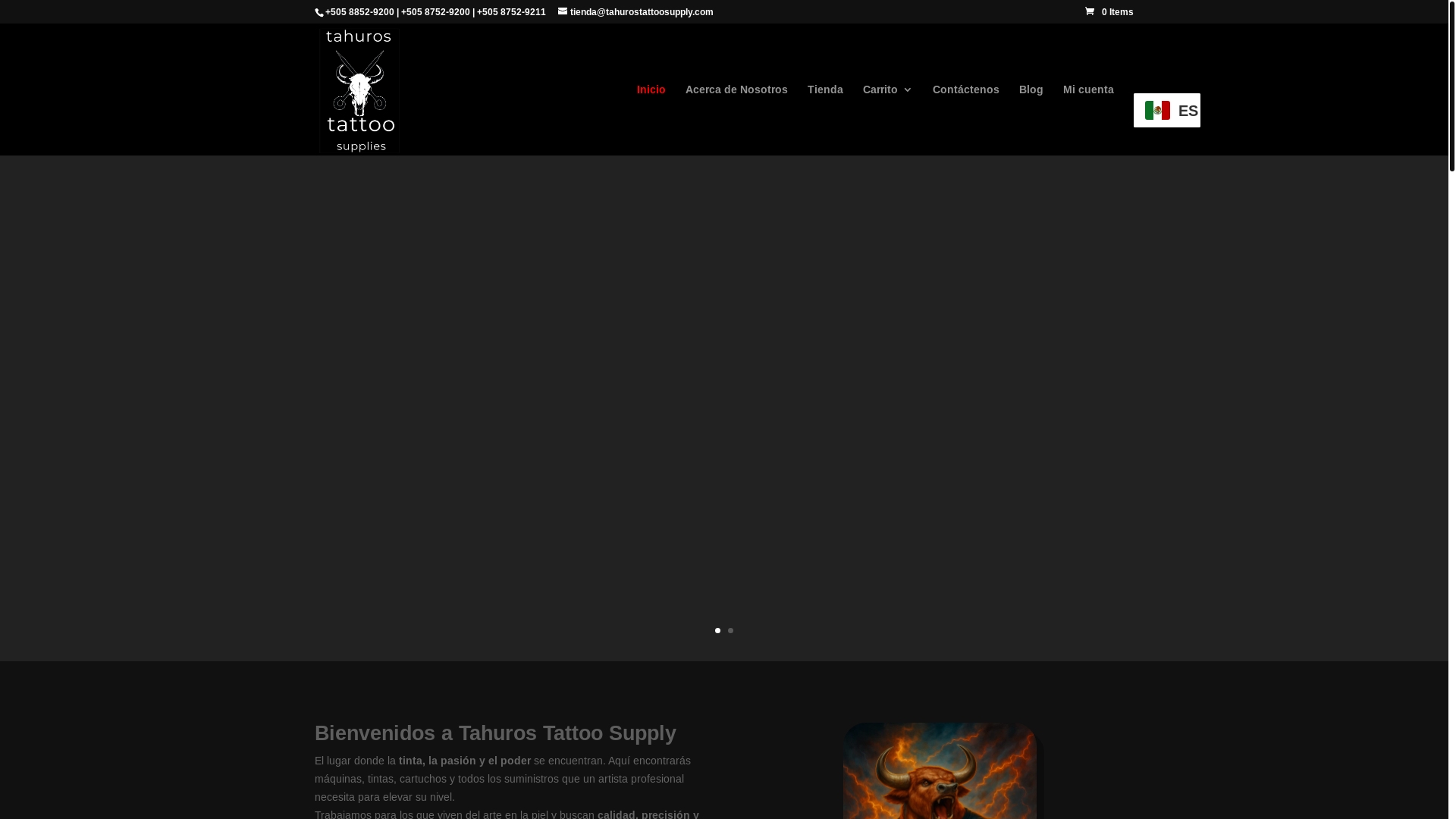 website screenshot of https://tahurostattoosupply.com/