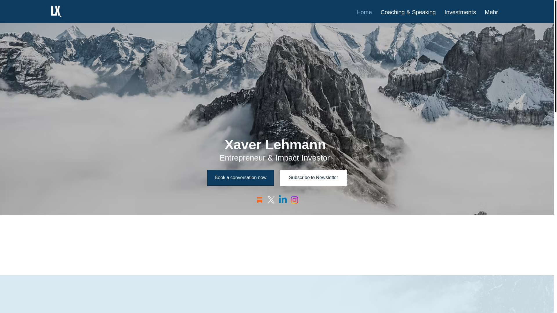 website screenshot of https://lehmannxaver.com/