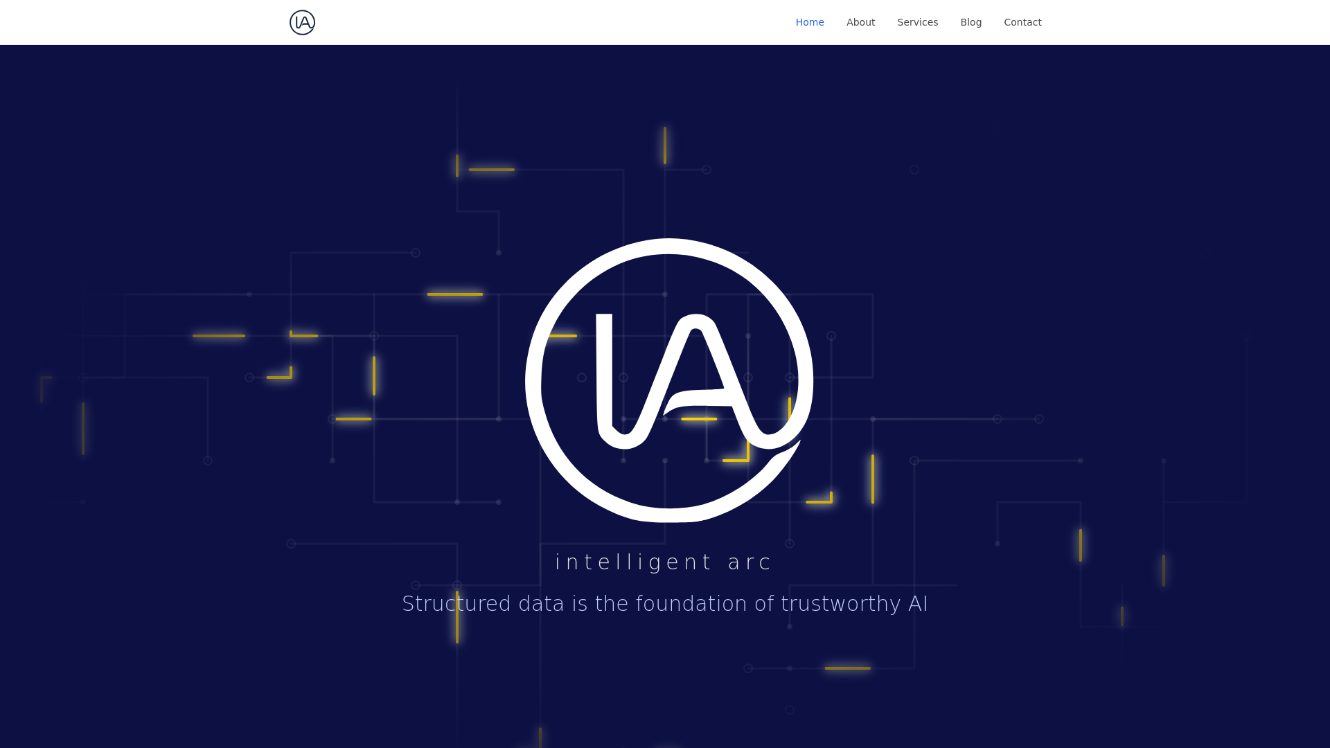 website screenshot of https://intelligent-arc-corporate.pages.dev/