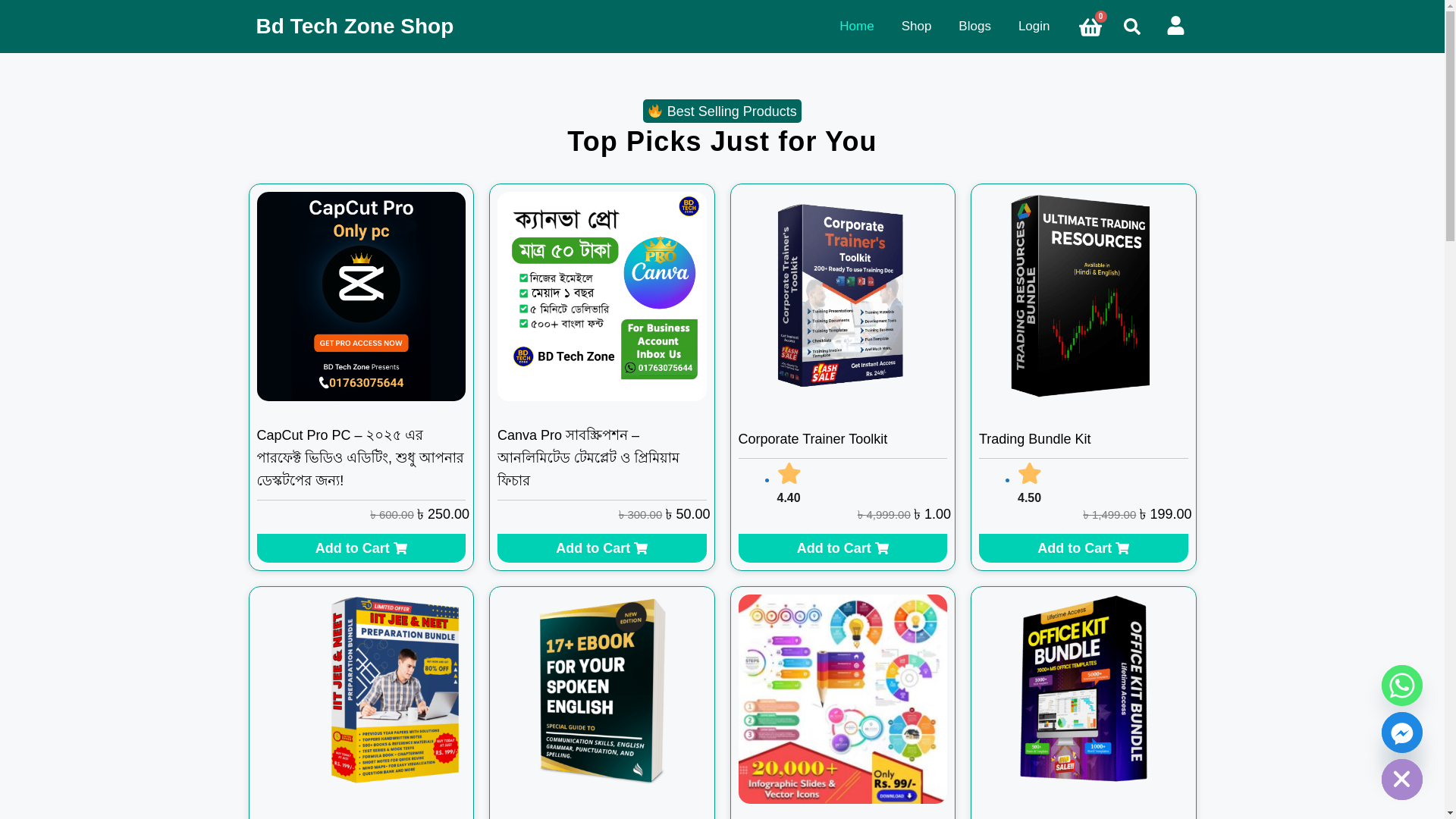 website screenshot of https://bdtechzone.shop/