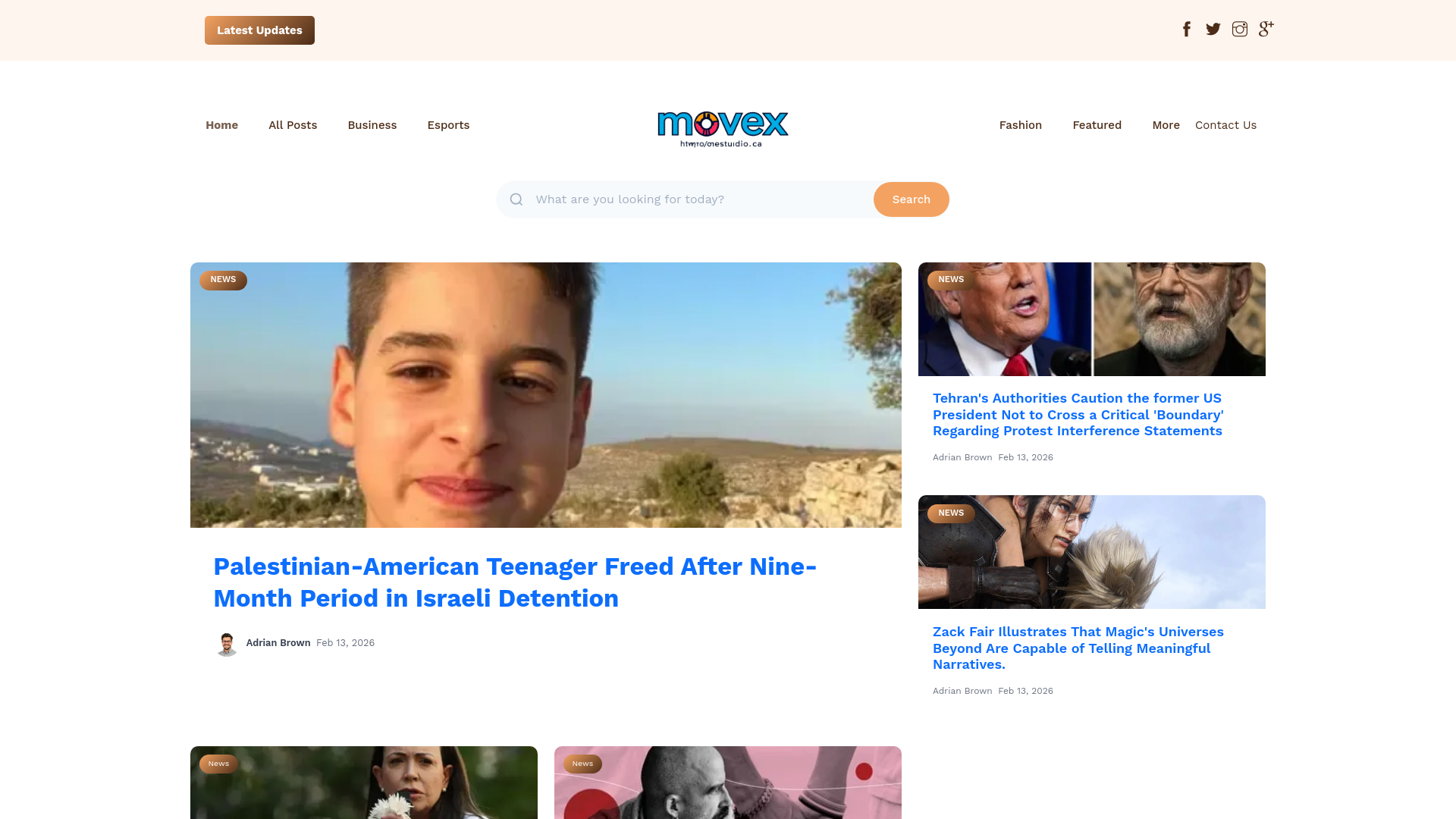 website screenshot of https://movexstudio.ca/