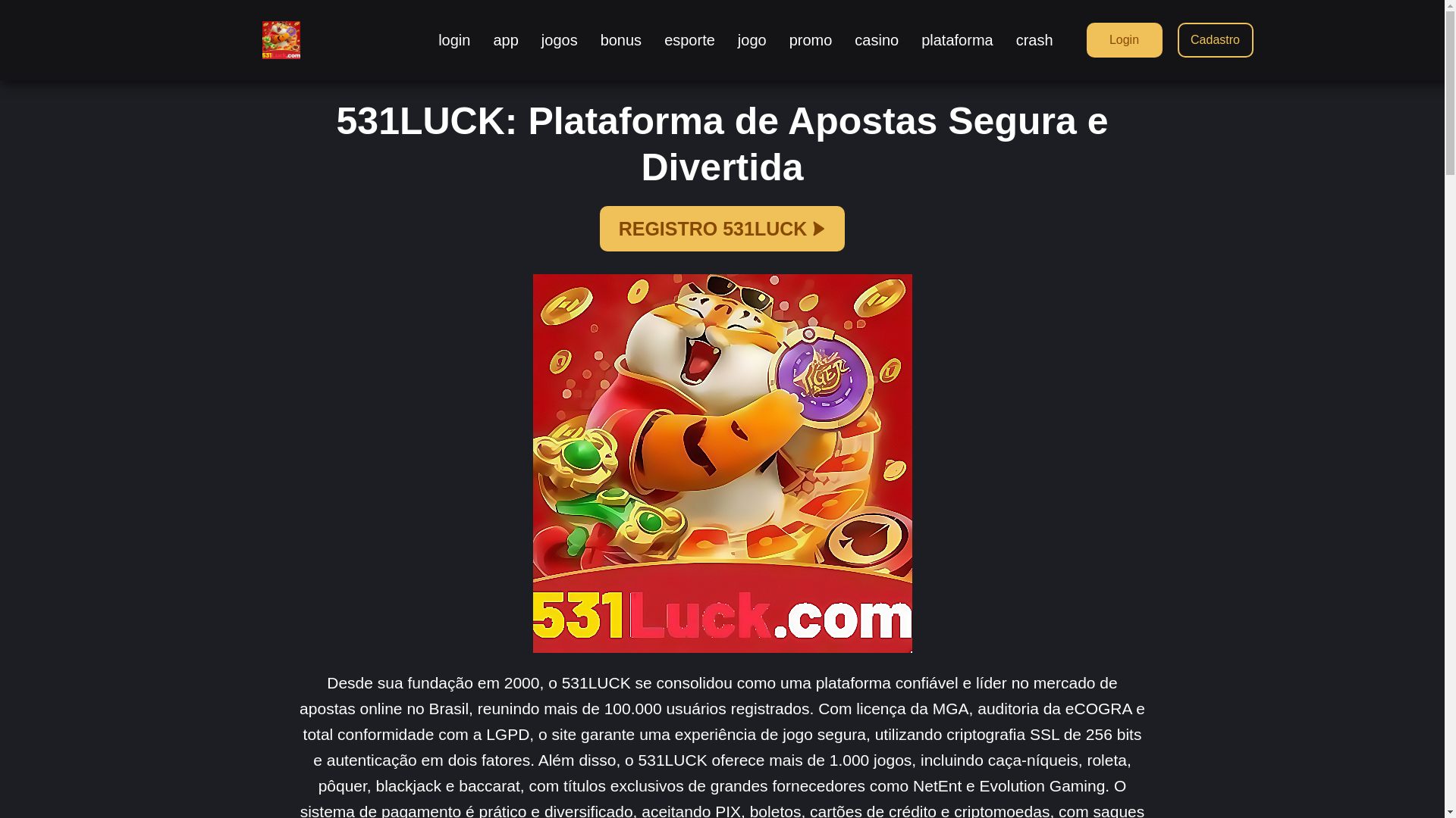 website screenshot of https://531luck-win.com/