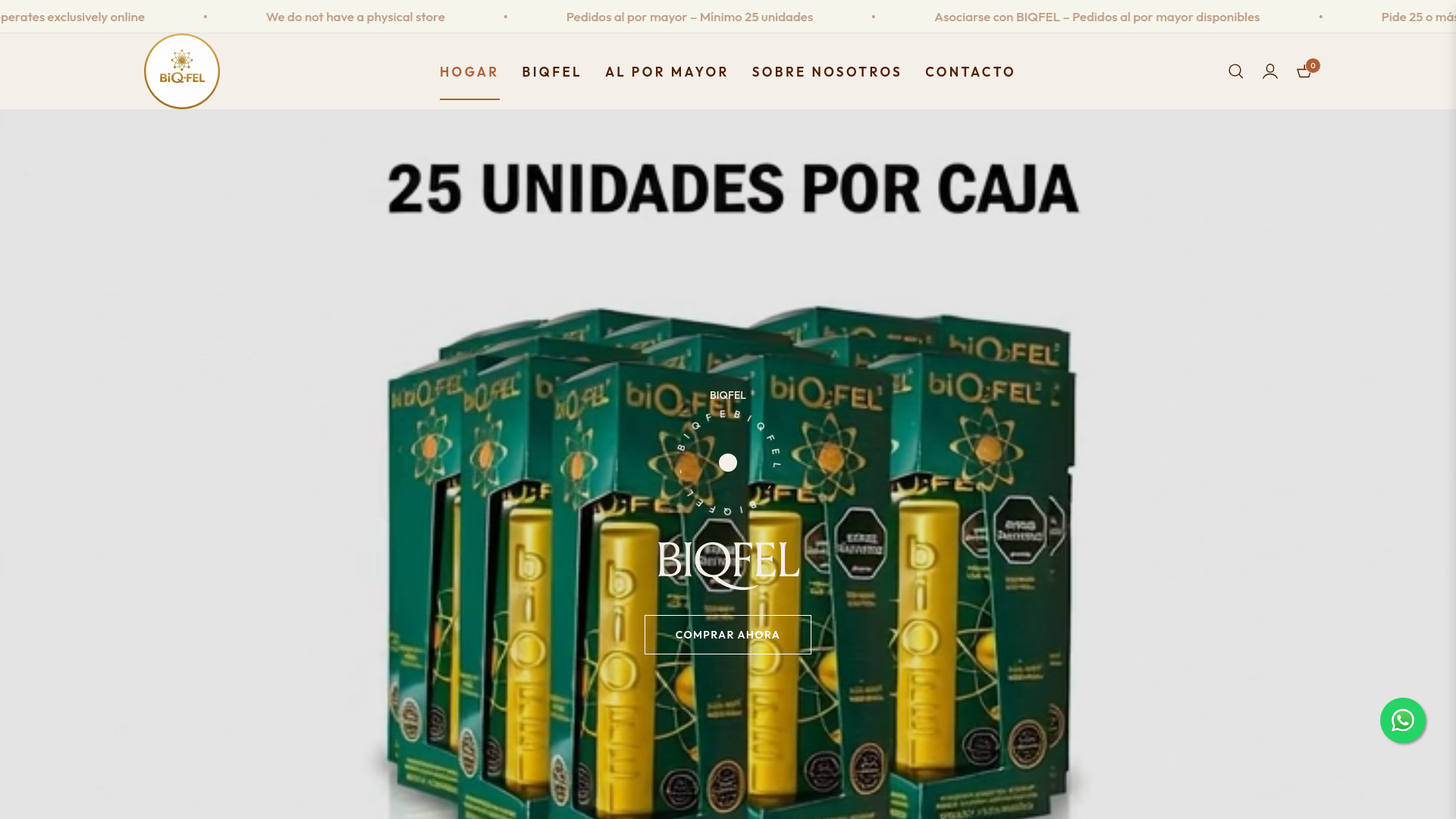 website screenshot of https://biqfelinternacional.com/