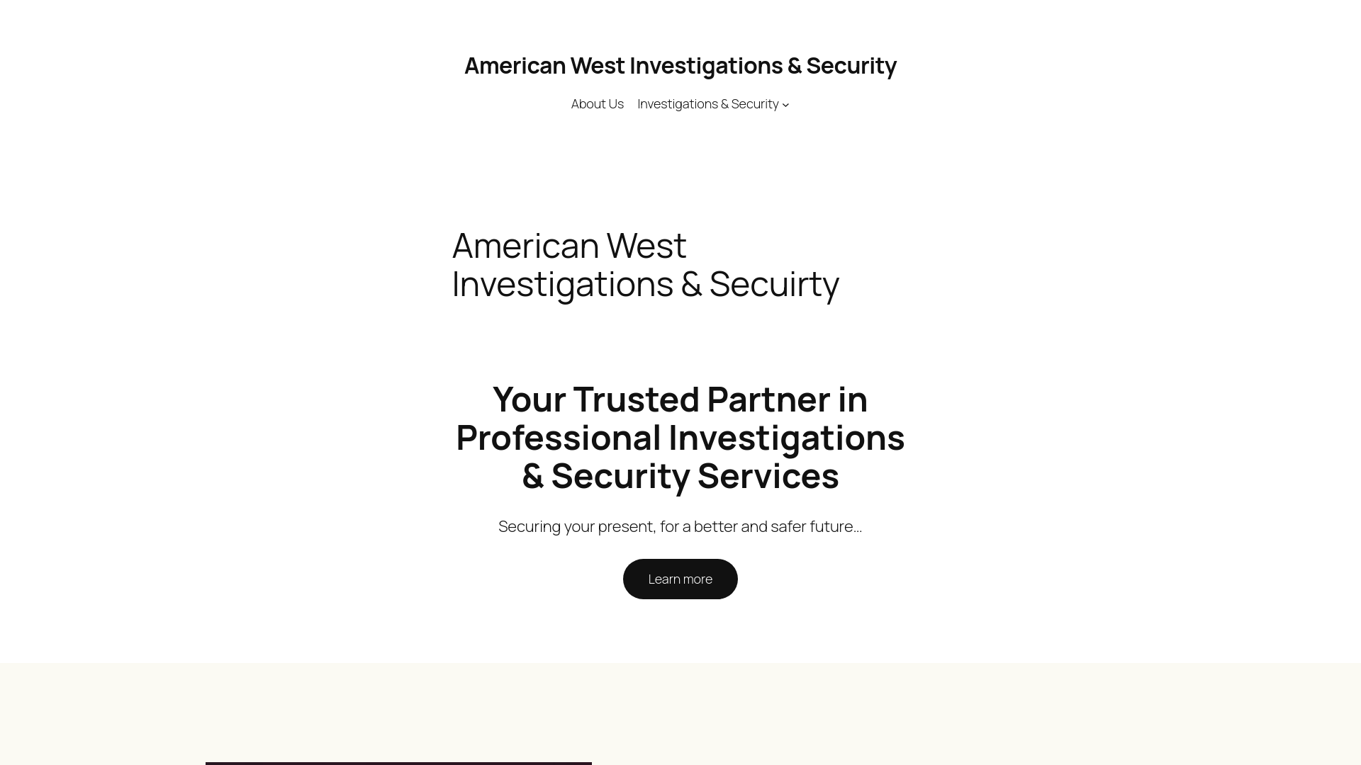 website screenshot of https://americanwestis.com