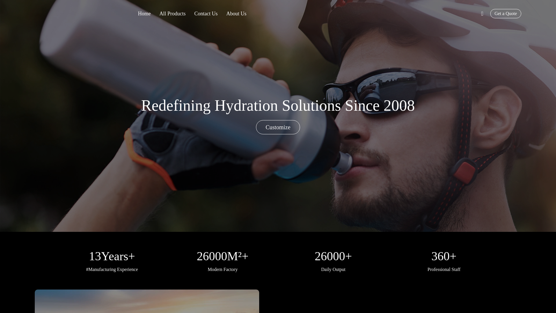 website screenshot of https://teahoobottle.com