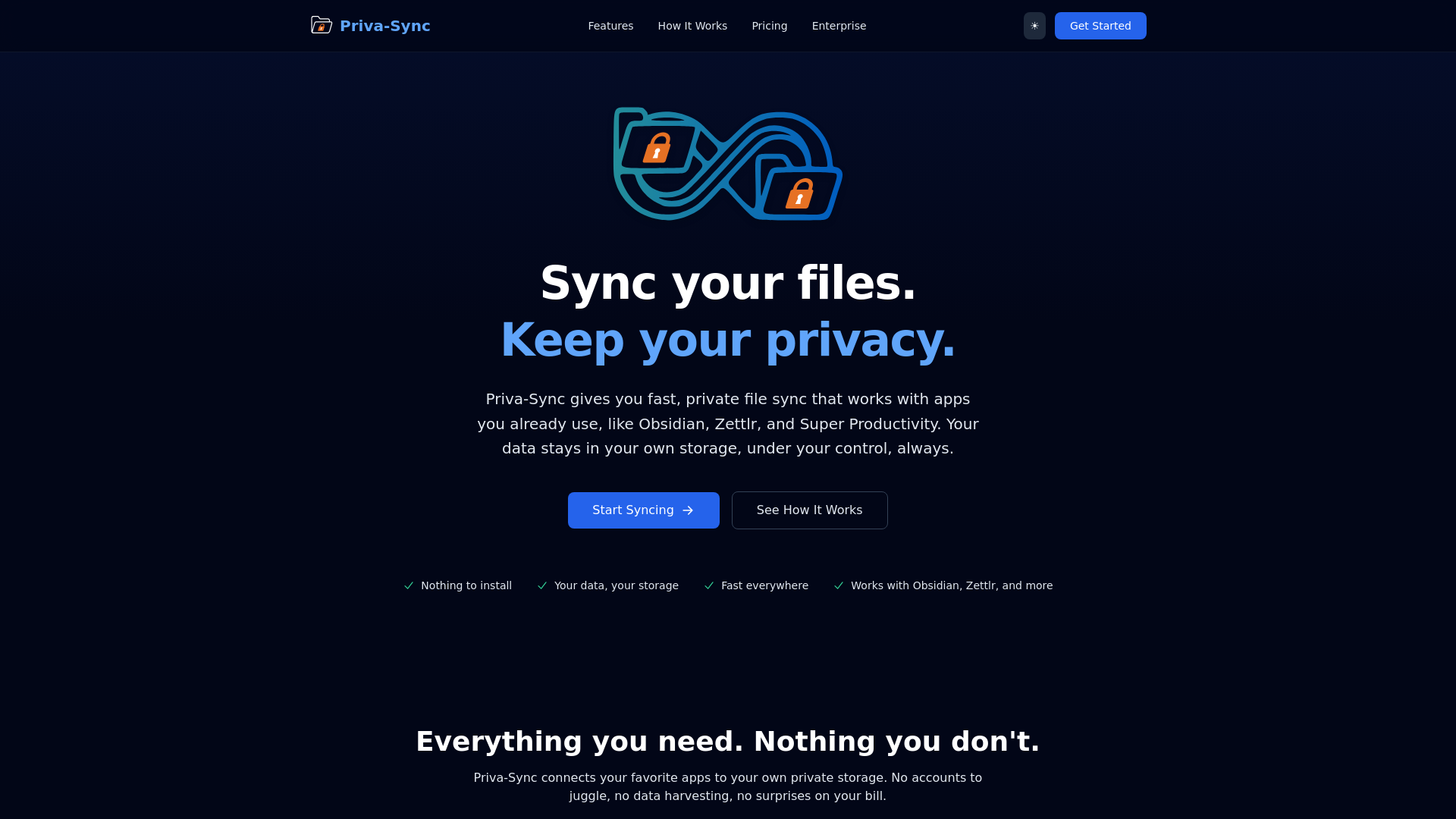 website screenshot of https://privasync-app.pages.dev/