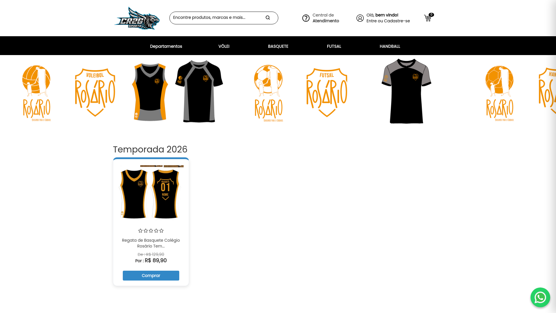 website screenshot of https://cr2gsports-rosariosp.com.br/