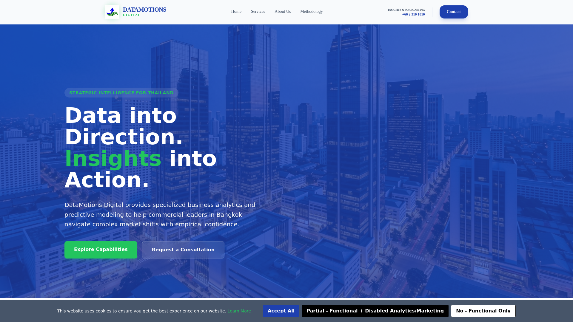 website screenshot of https://datamotions.digital/