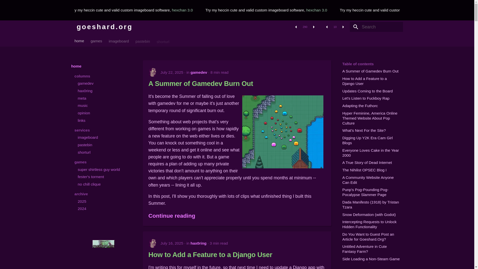 website screenshot of https://goeshard.pages.dev/