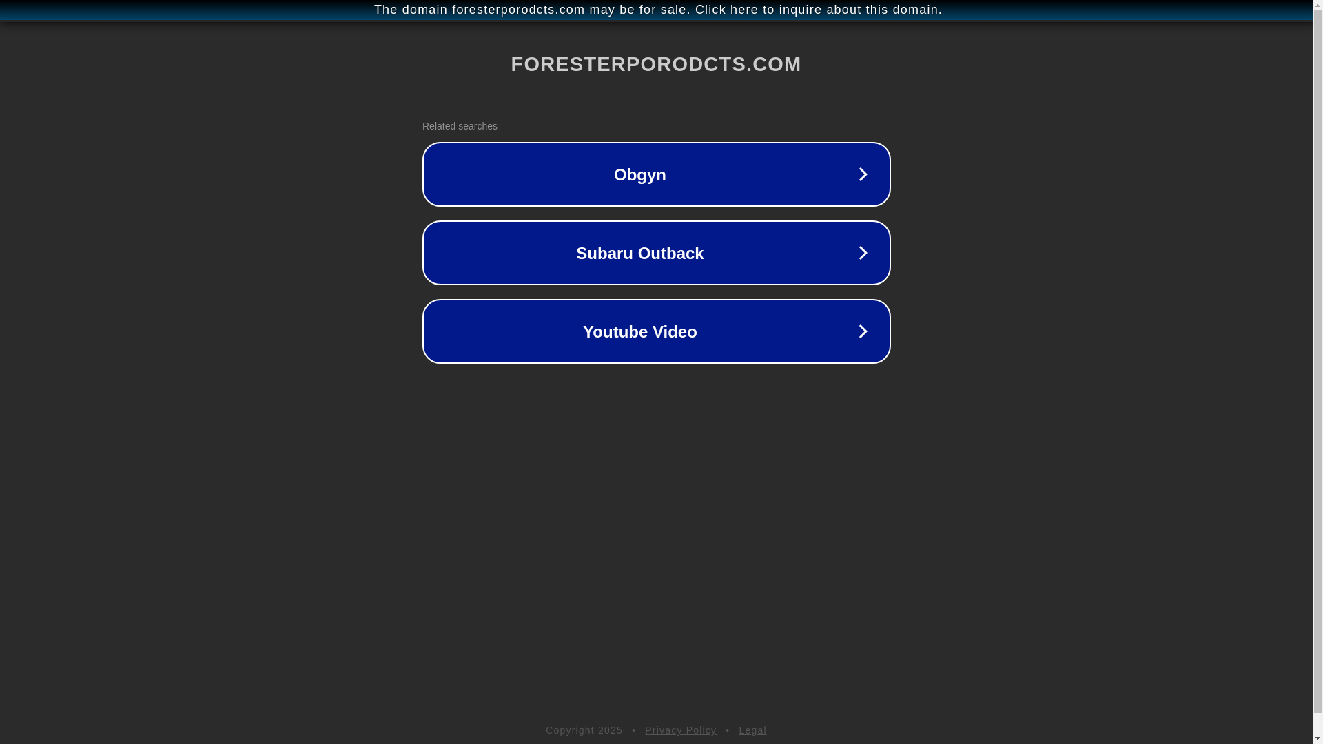 website screenshot of https://foresterporodcts.com/