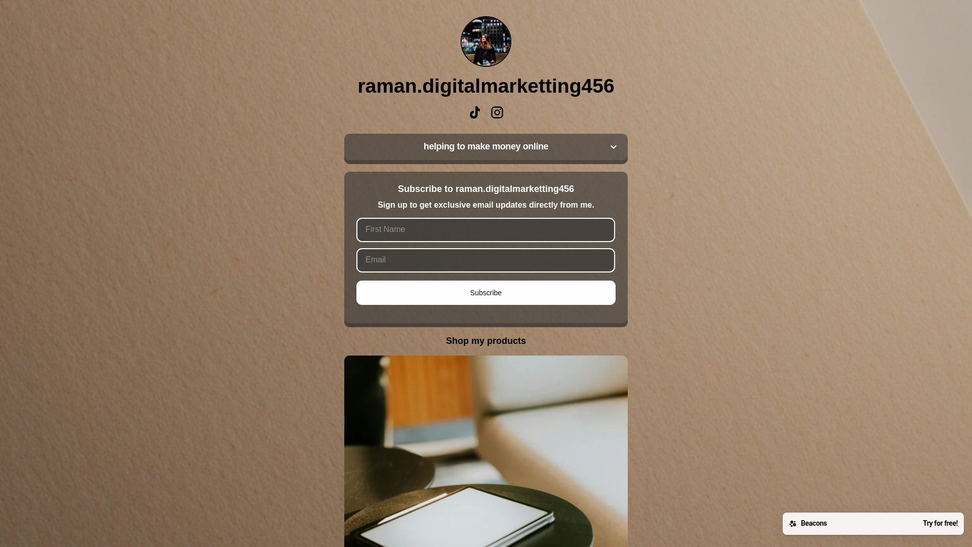 website screenshot of https://ramandigitalmarketting456.com