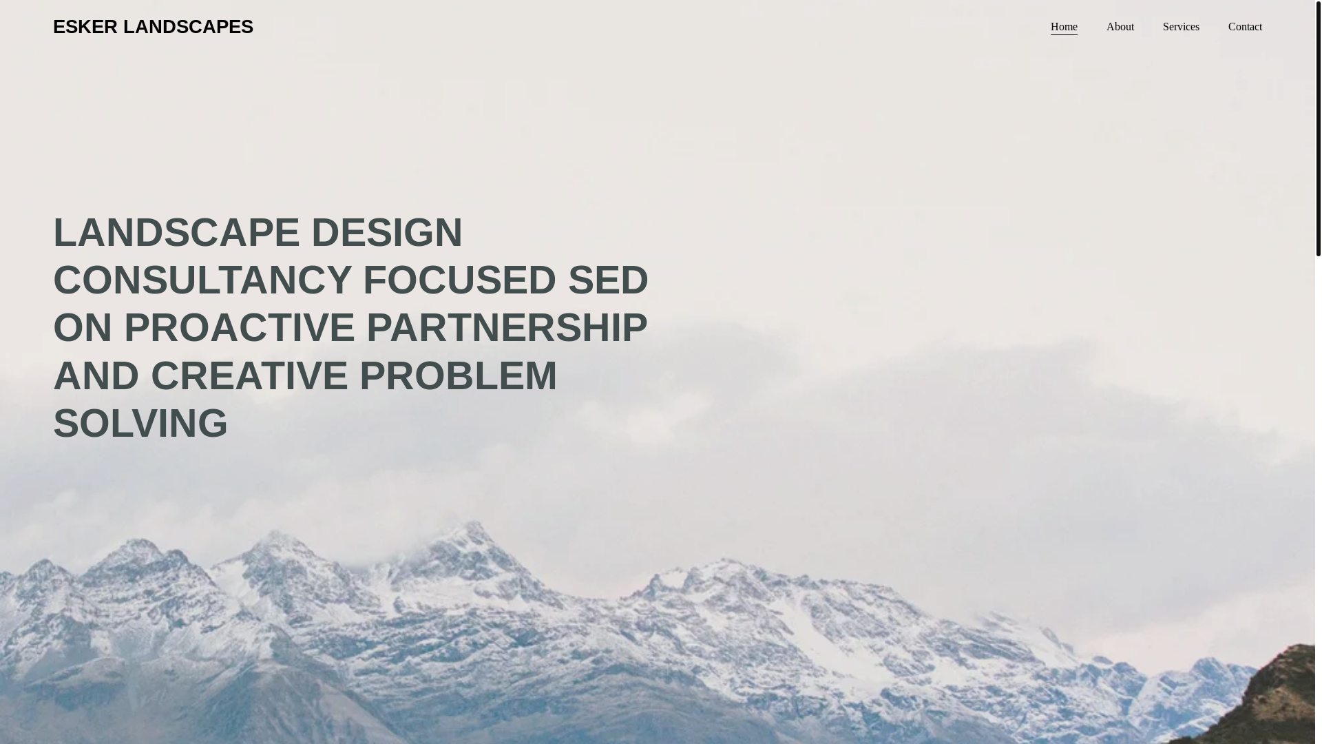 website screenshot of https://eskerlandscapes.com/