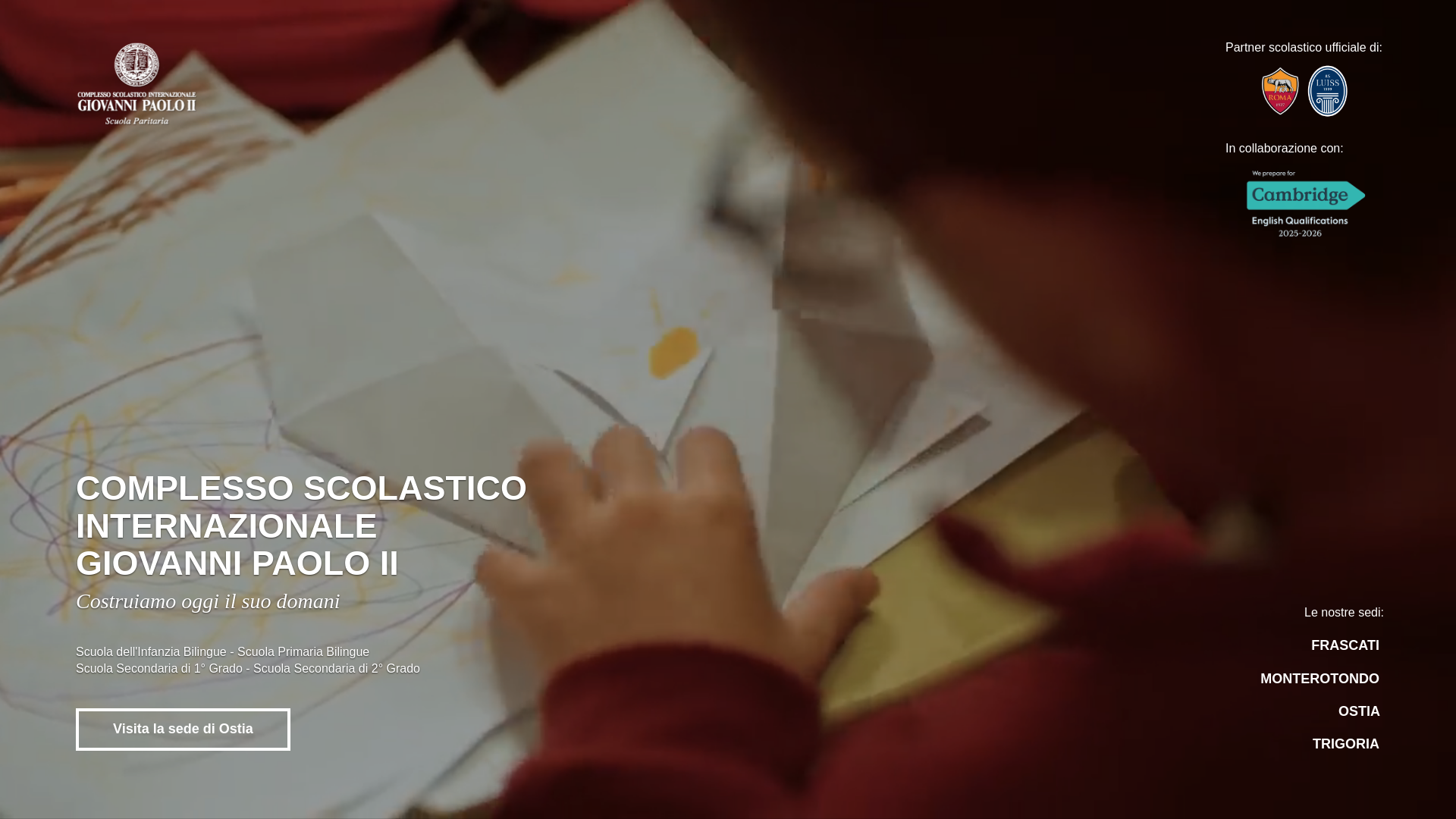 website screenshot of https://istitutogiovannipaolo2.it/
