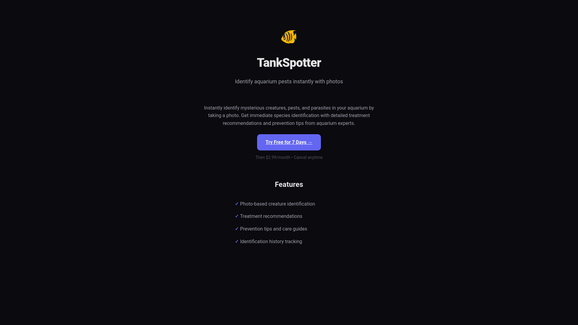 website screenshot of https://app-tankspotter.pages.dev/