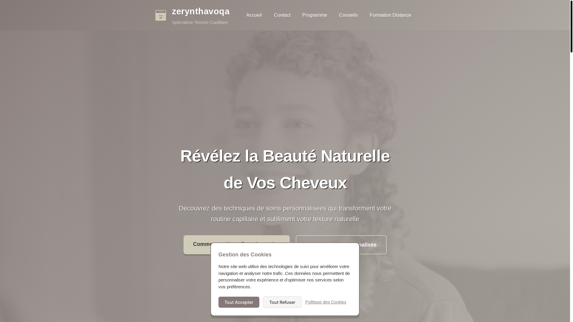 website screenshot of https://zerynthavoqa.sbs/