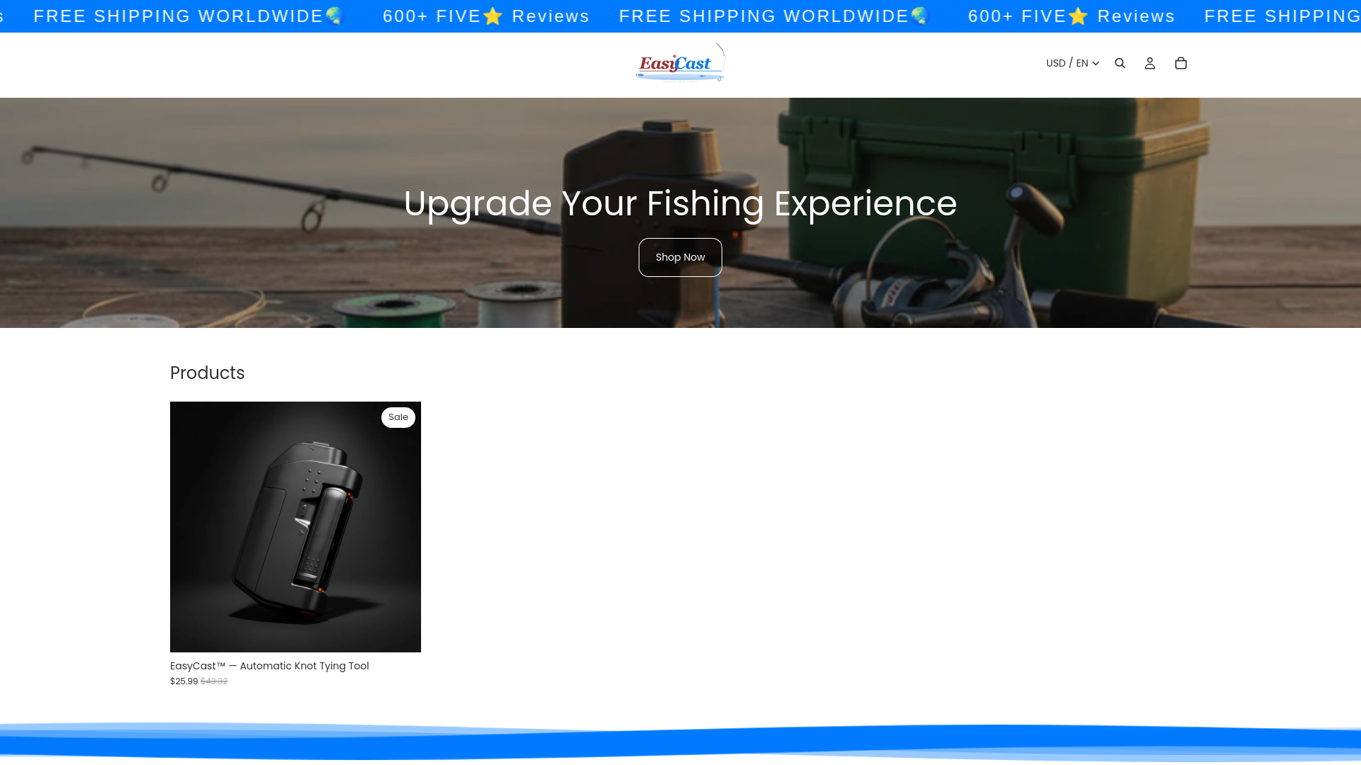 website screenshot of https://easycast.shop/