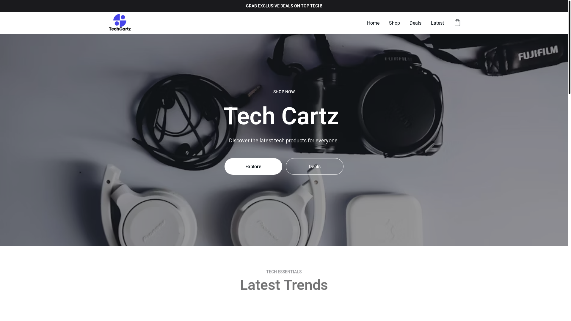 website screenshot of https://techcartz.online/