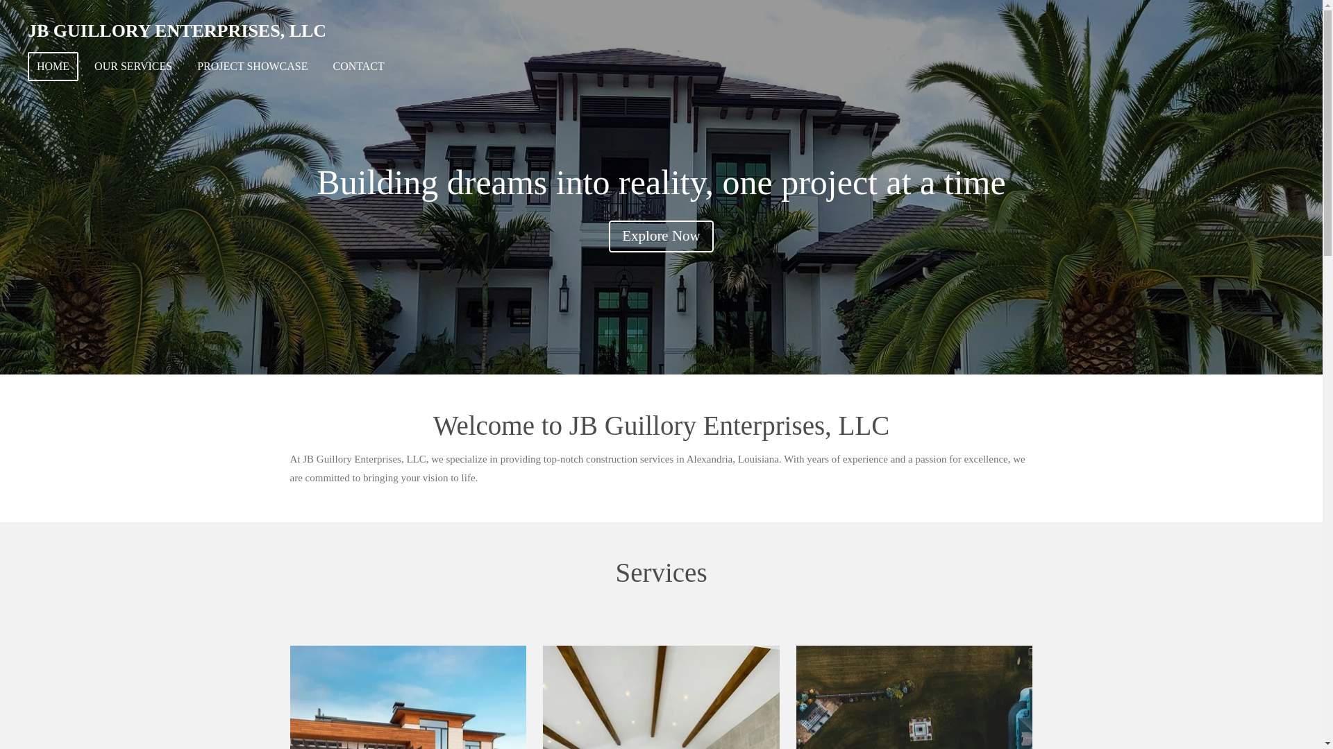 website screenshot of https://jbguilloryenterprises.com/