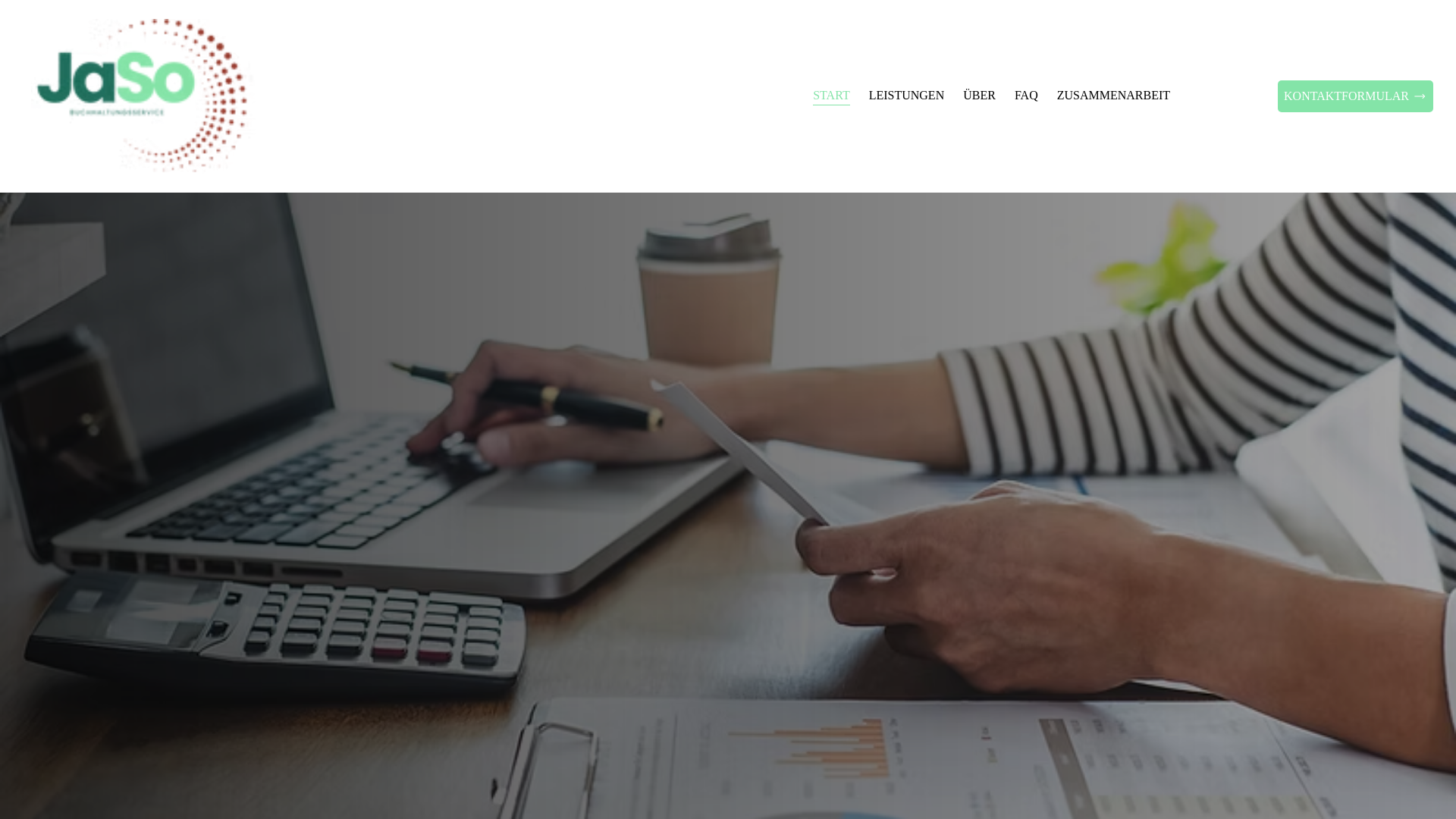 website screenshot of https://jaso-buchhaltung.de/