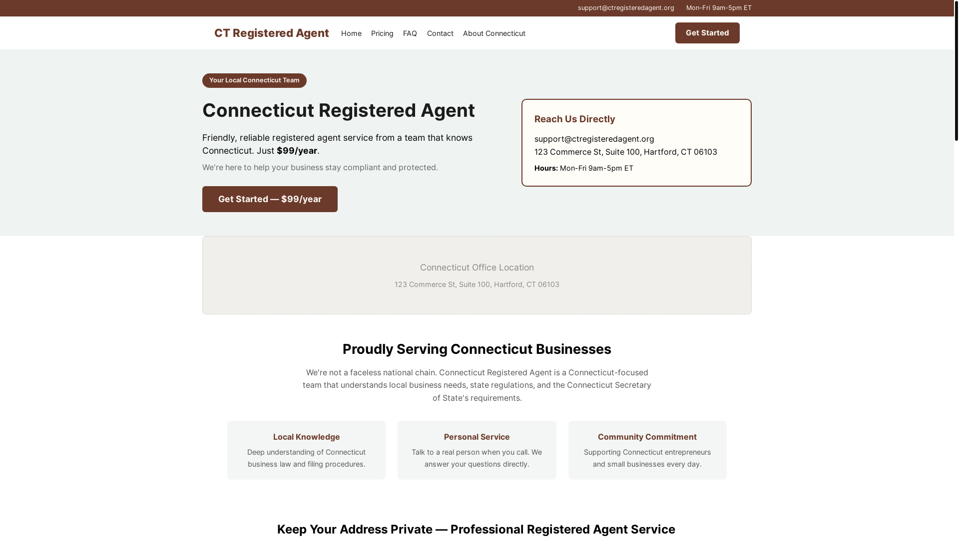 website screenshot of https://ctregisteredagent-org.pages.dev/