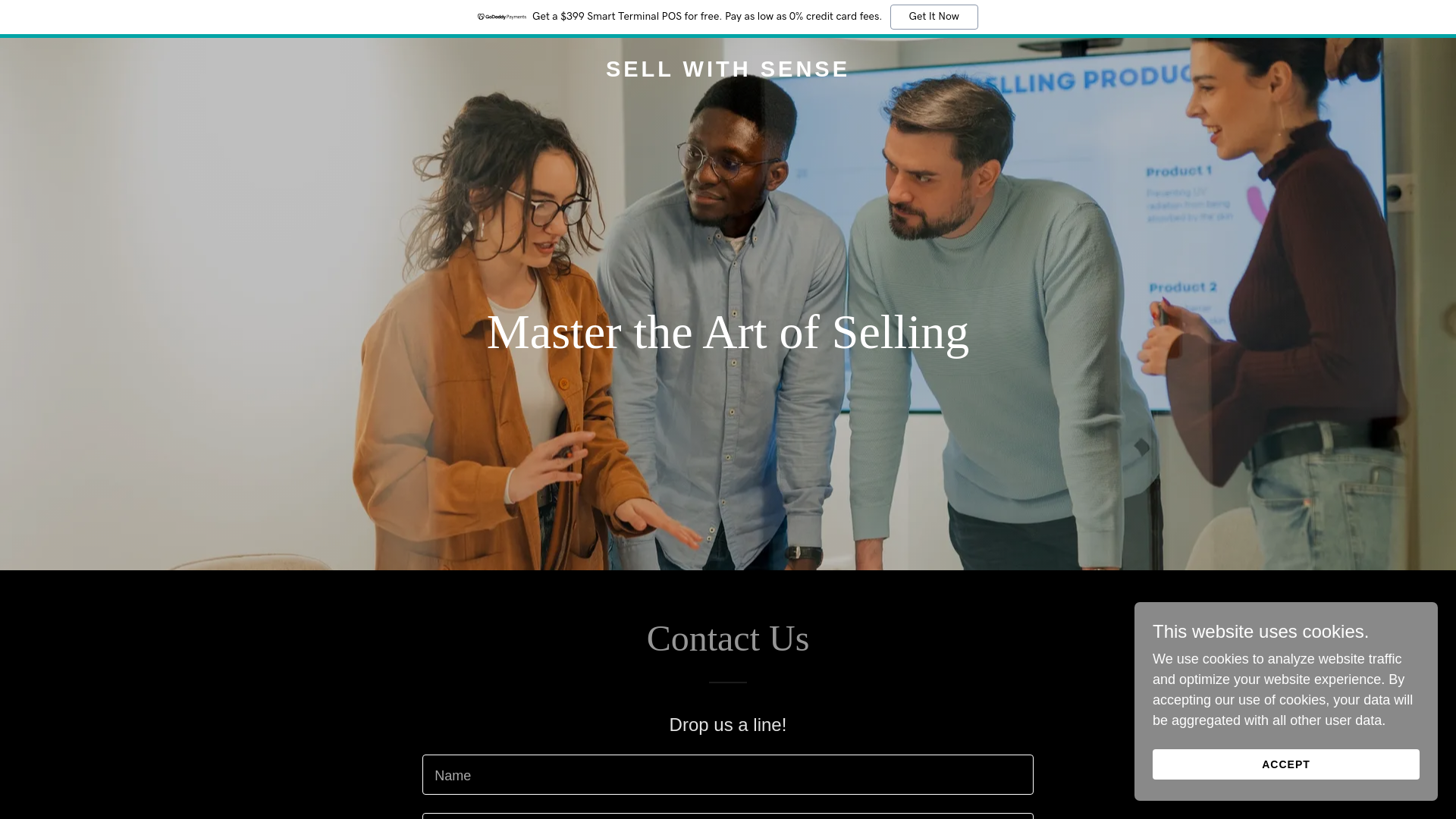 website screenshot of https://sellwithsense.co
