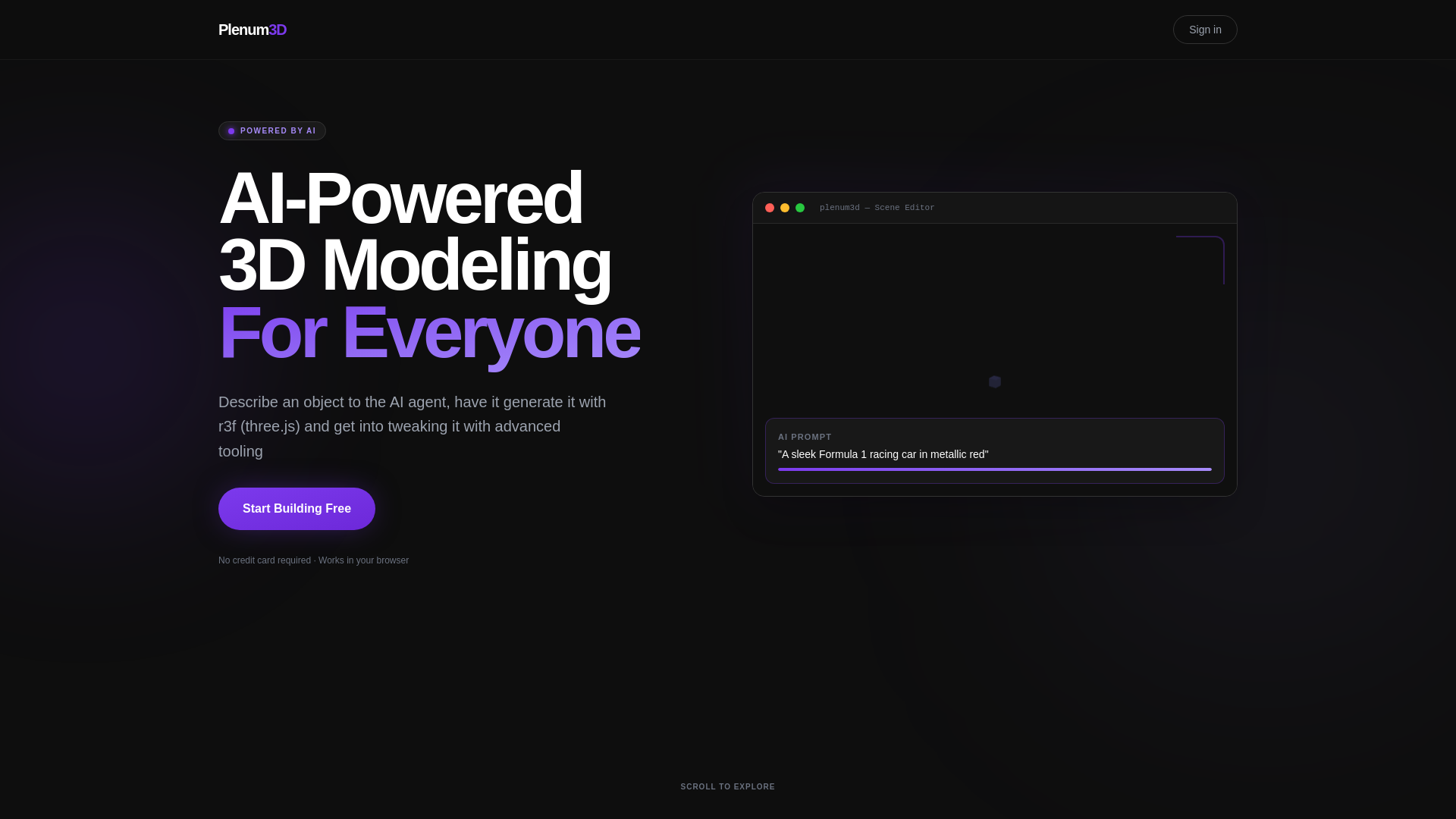 website screenshot of https://plenum3d.com/
