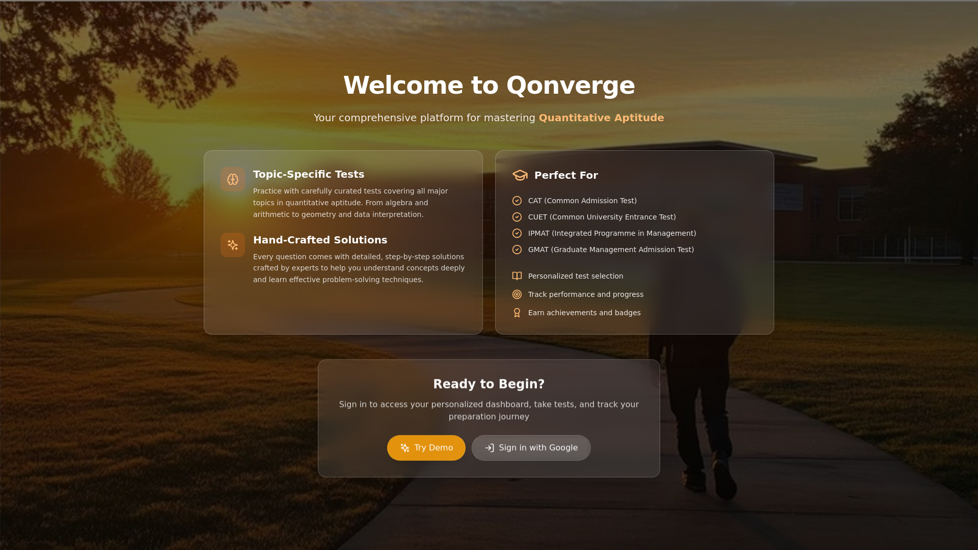 website screenshot of https://qonverge.in/