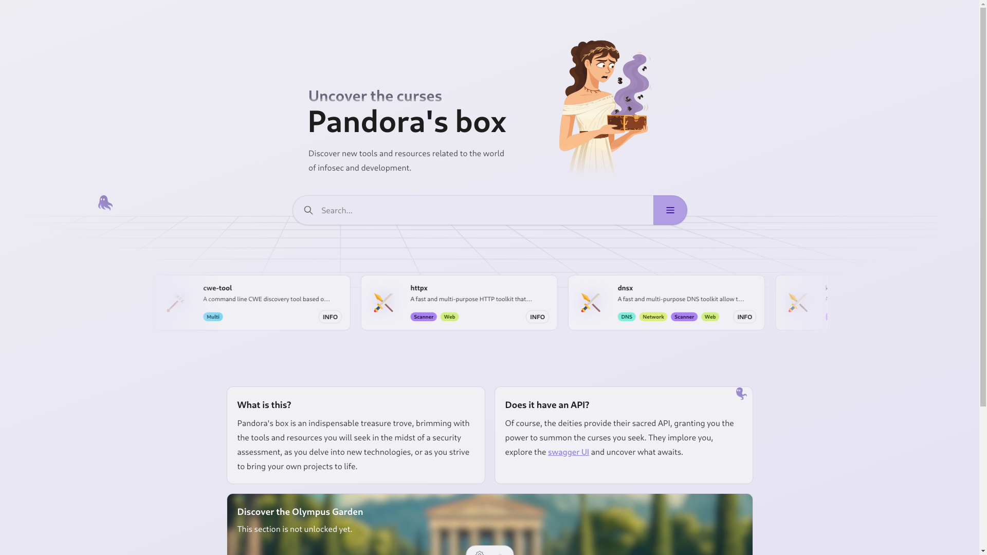 website screenshot of https://pandora-f8f.pages.dev/