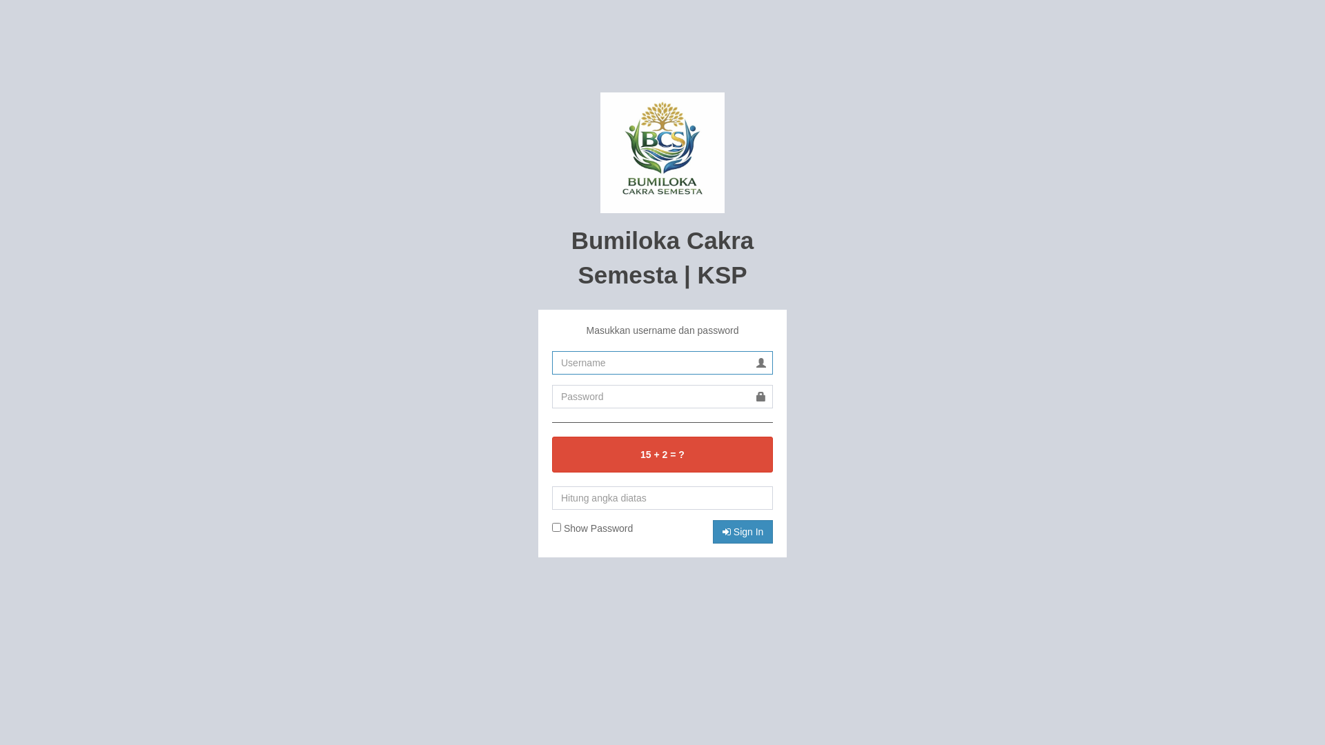 website screenshot of https://bumilokacakrasemesta.com