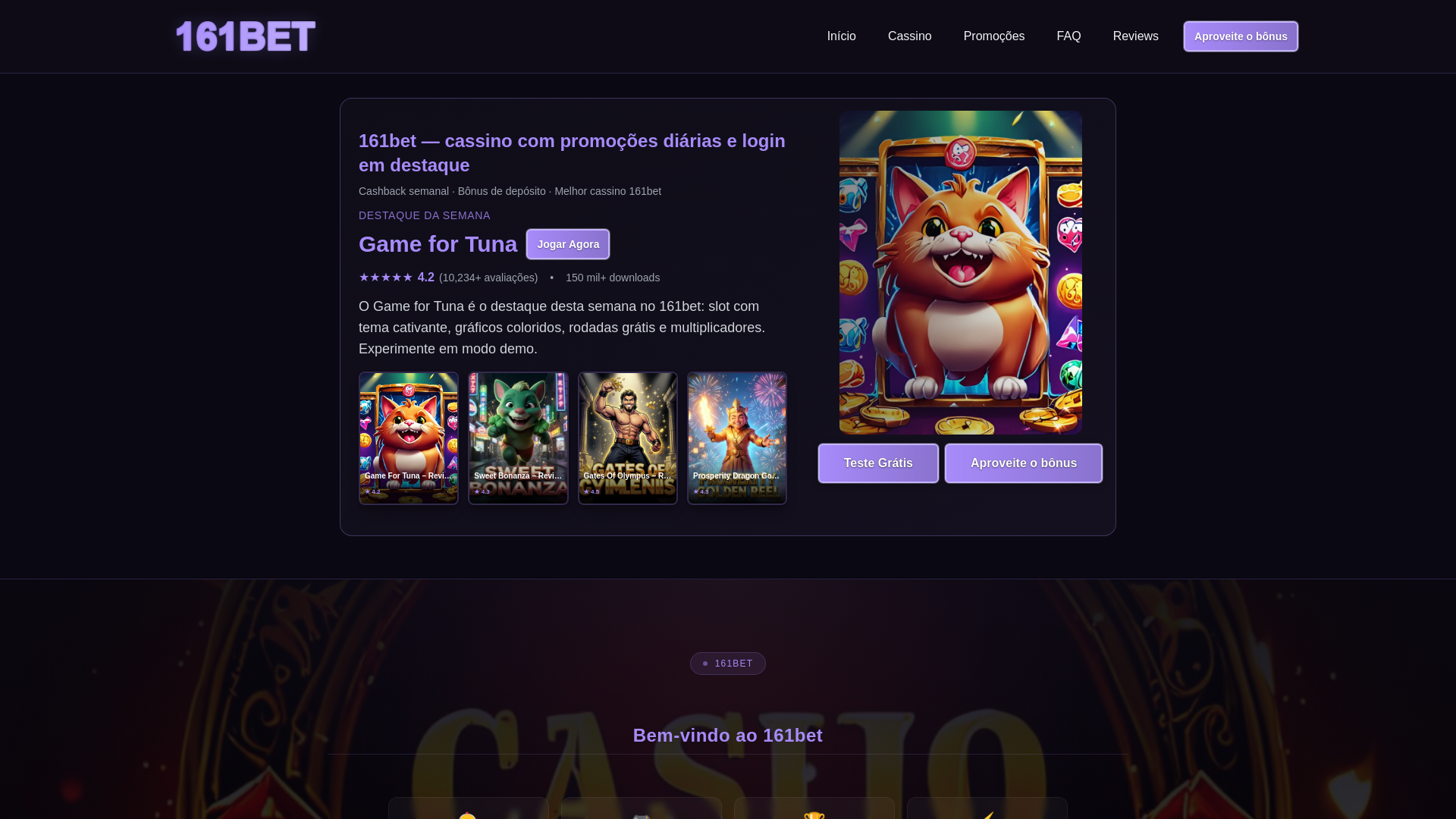 website screenshot of https://161bet-com-co.pages.dev/