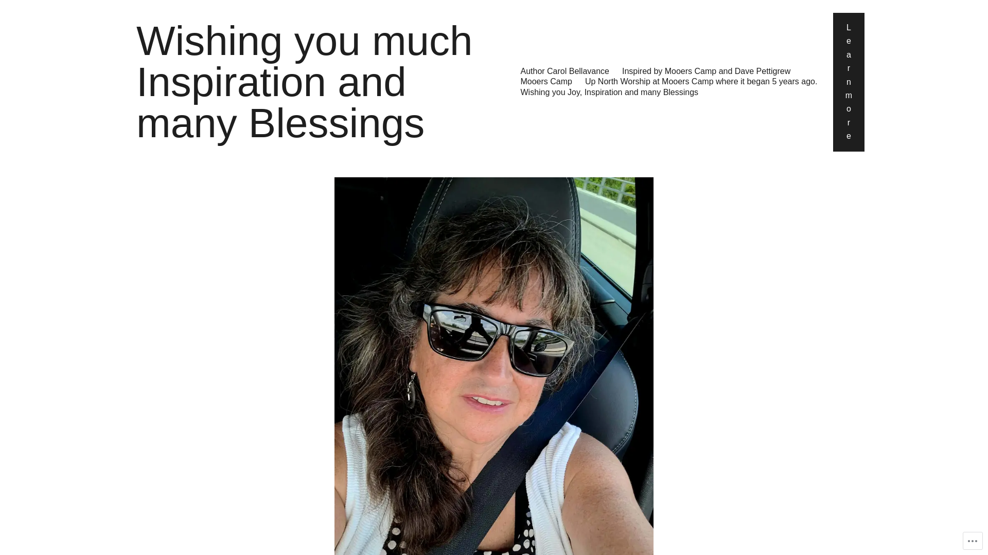 website screenshot of https://carolbellavanceauthor.com/