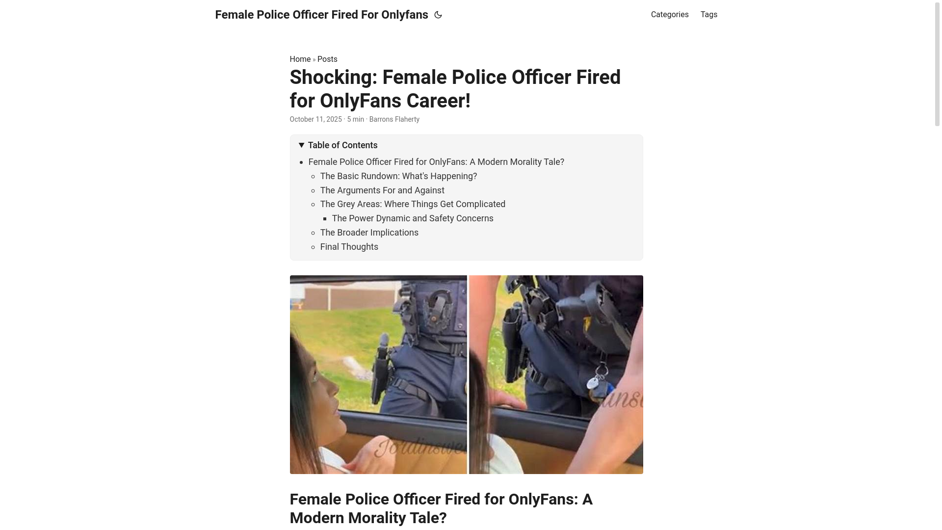 website screenshot of https://female-police-officer-fired-for-onlyfans.pages.dev/