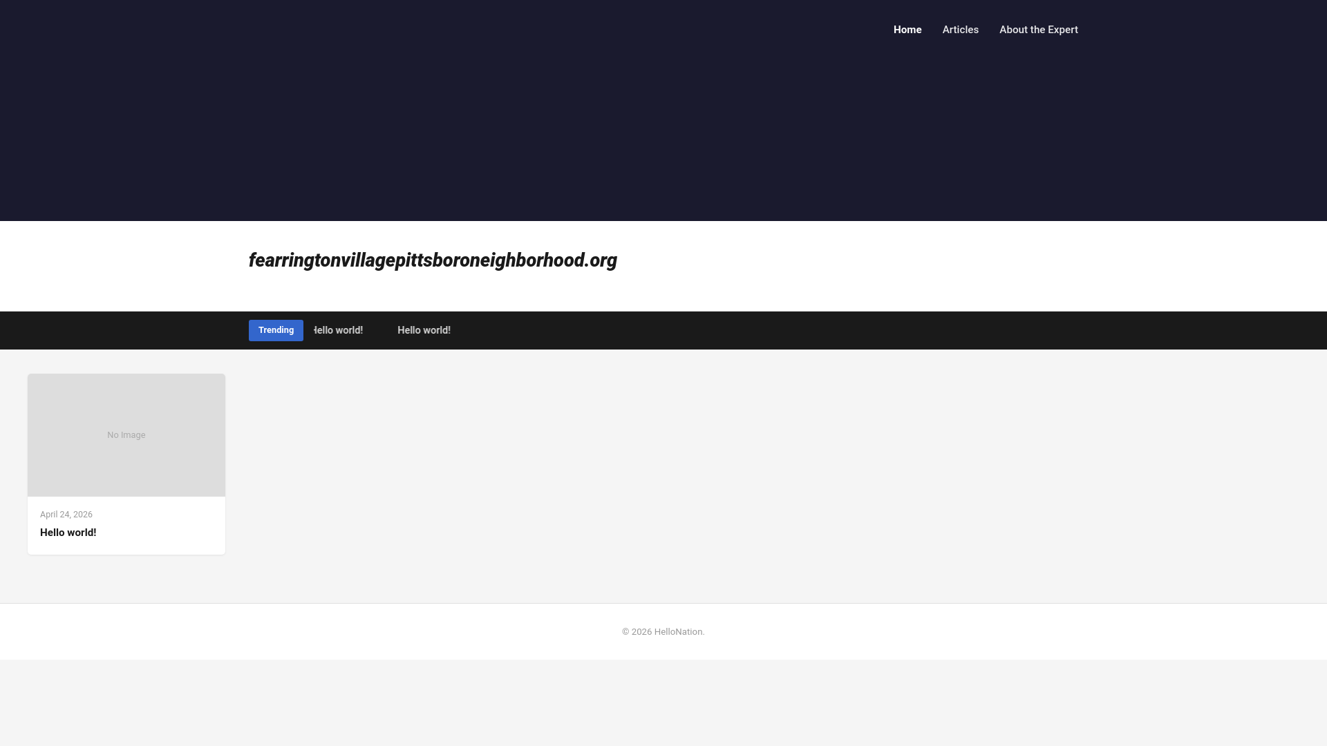 website screenshot of https://fearringtonvillagepittsboroneighborhood.org/