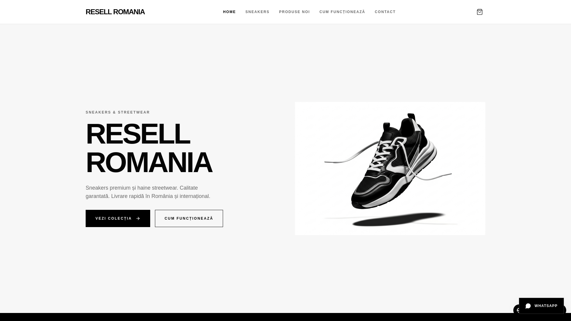 website screenshot of https://resellromania.ro
