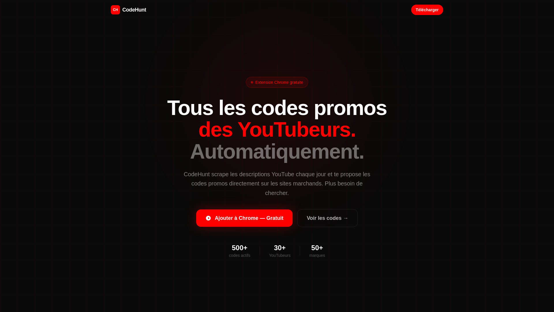 website screenshot of https://joincodehunt.com/