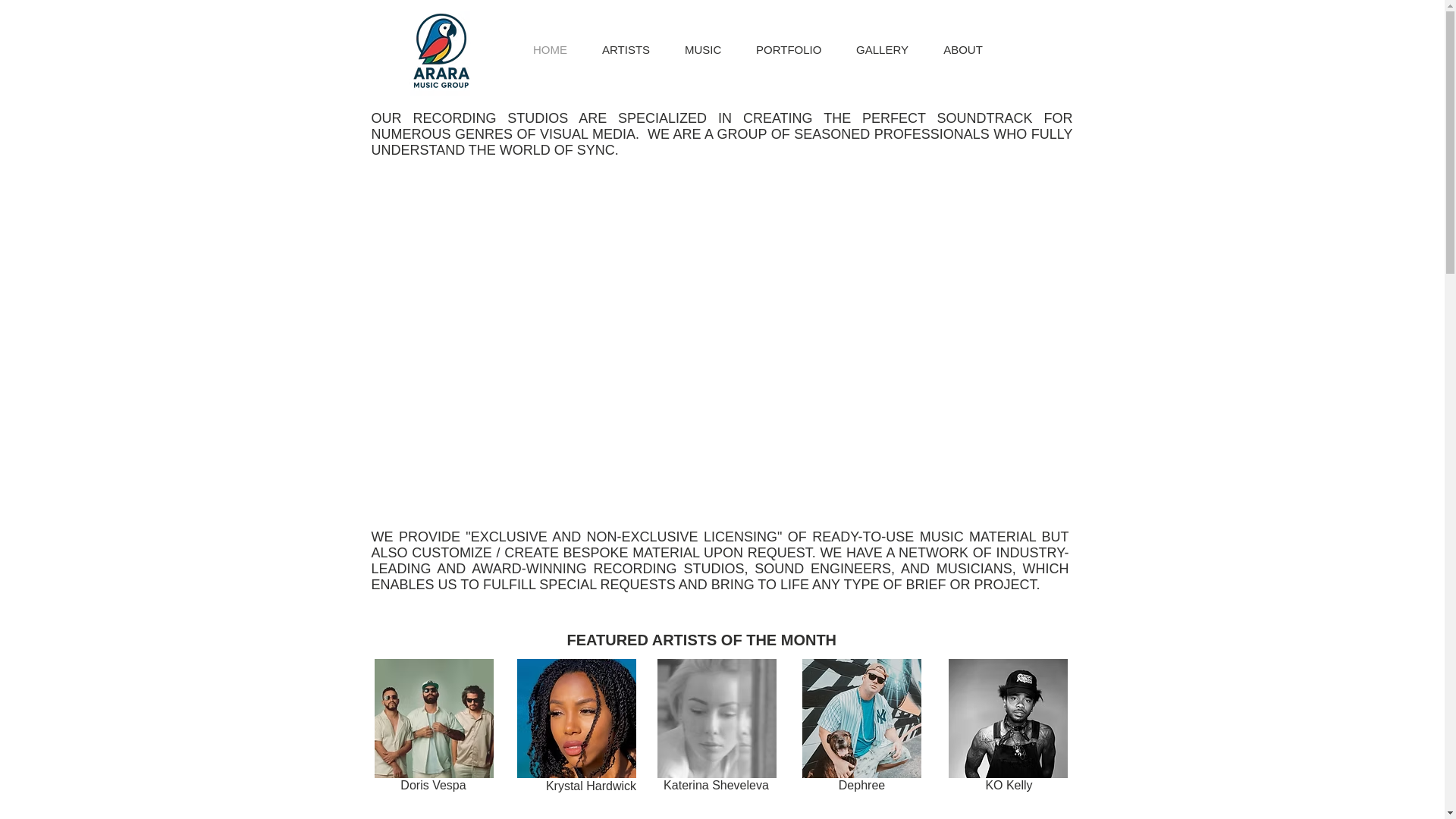 website screenshot of https://araramusicgroup.com/