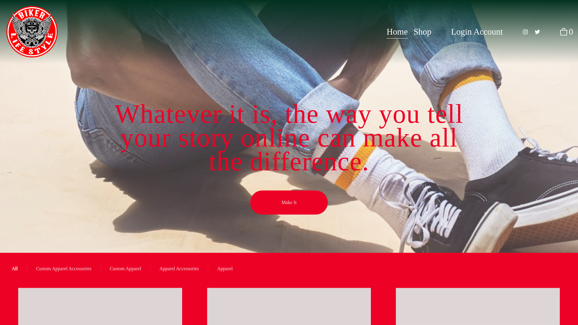 website screenshot of https://bikerlifestyle.ca