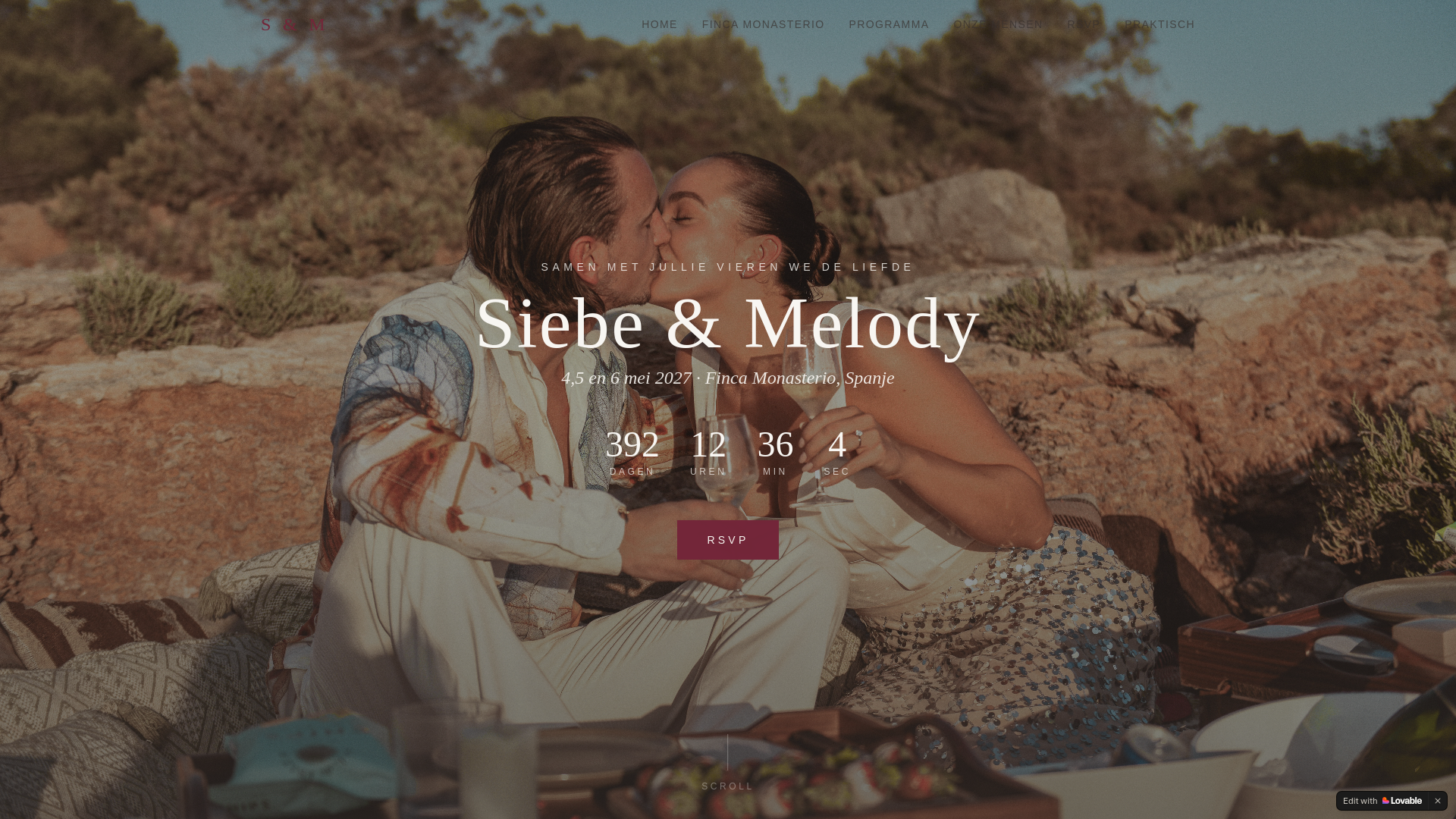 website screenshot of https://siebemelodygaantrouwen.com/