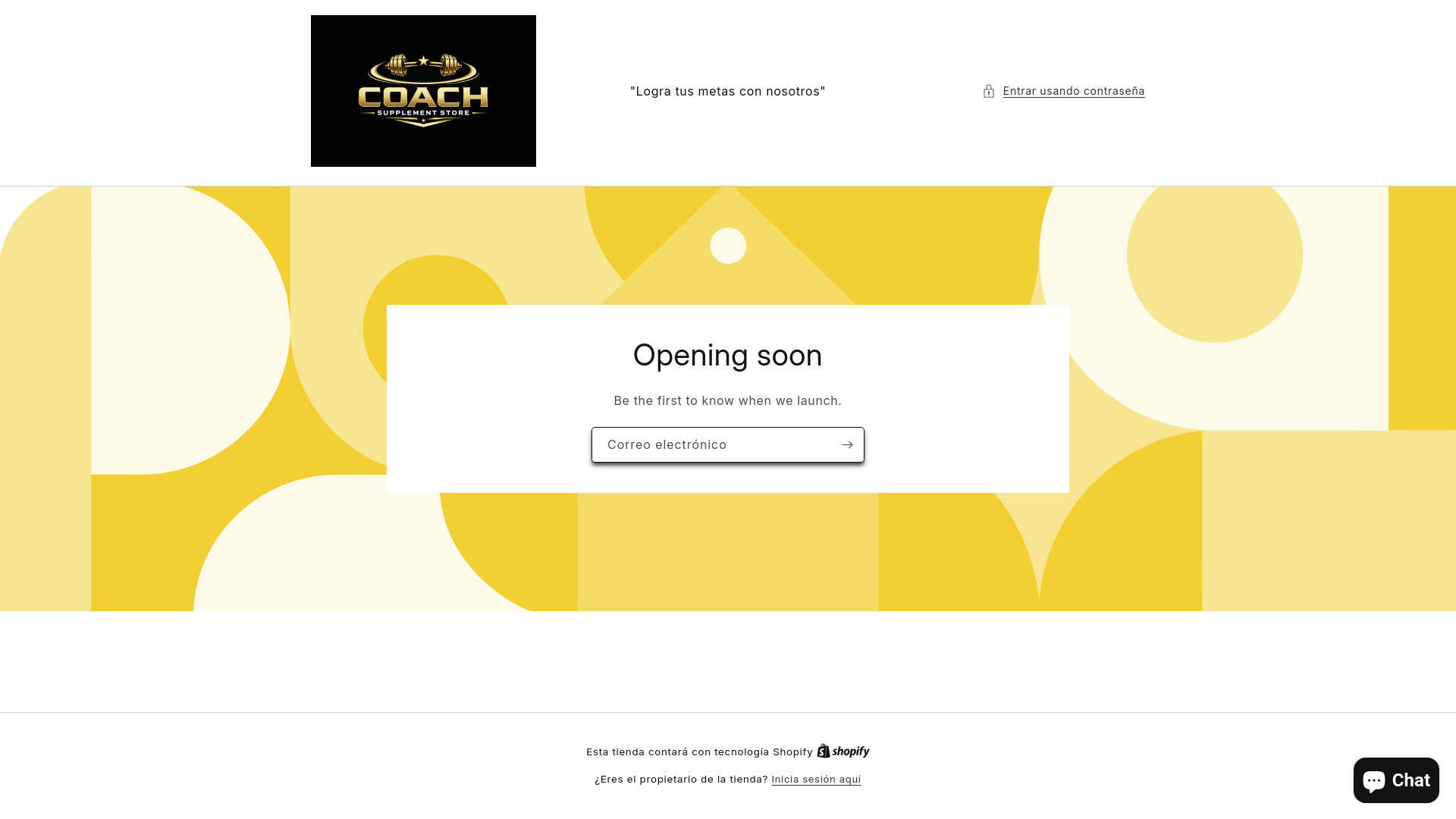 website screenshot of https://coachsupplementstore.com/