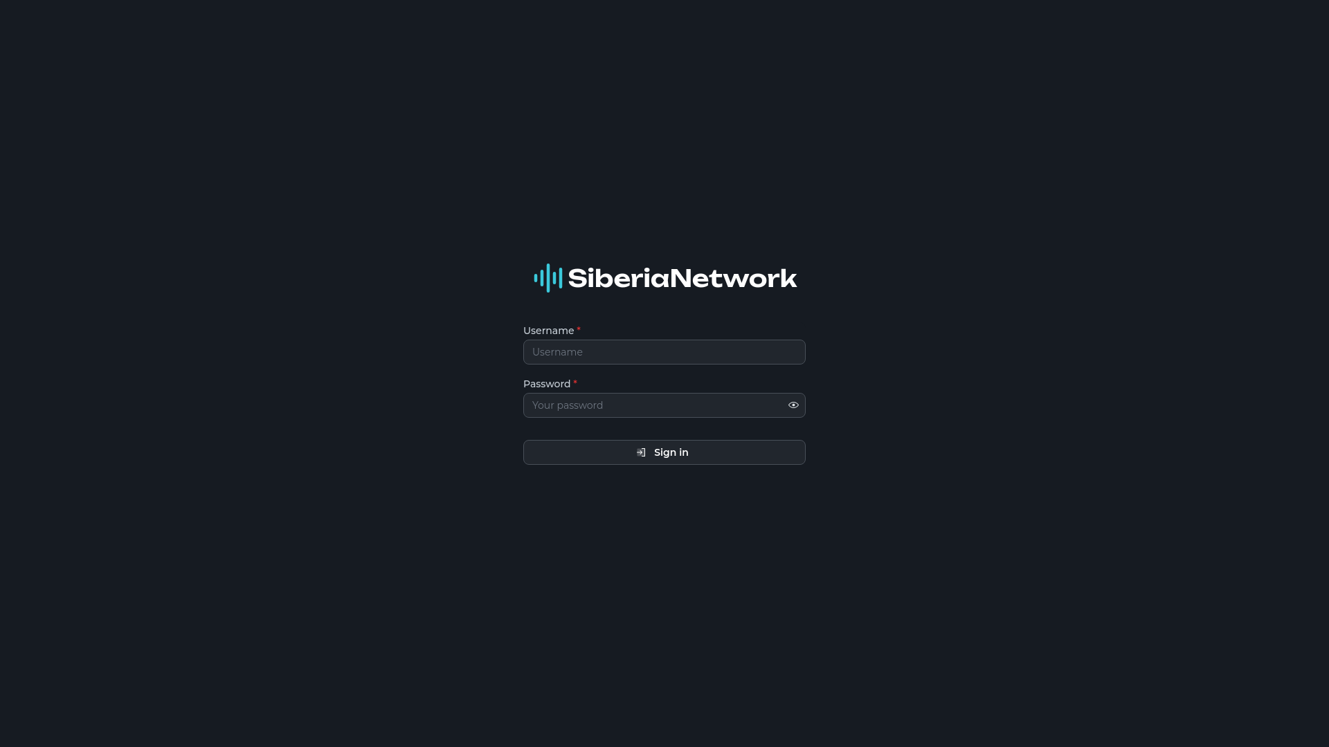 website screenshot of https://siberia-network.online/