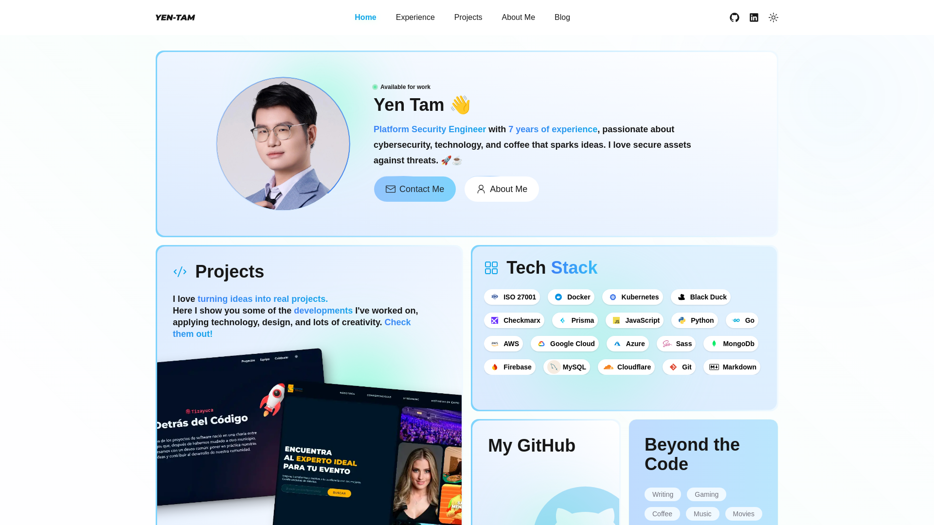 website screenshot of https://yentamcyber-blog.pages.dev/