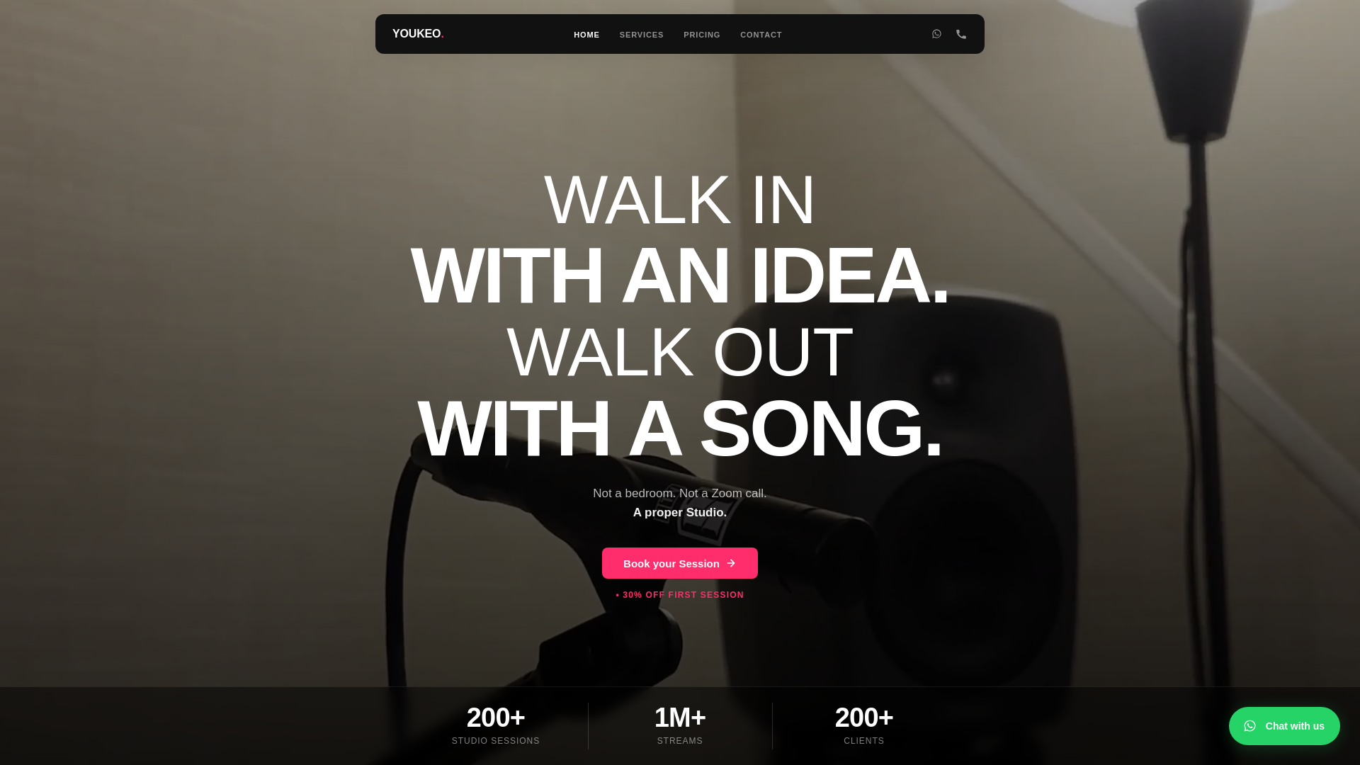 website screenshot of https://youkeostudios.com